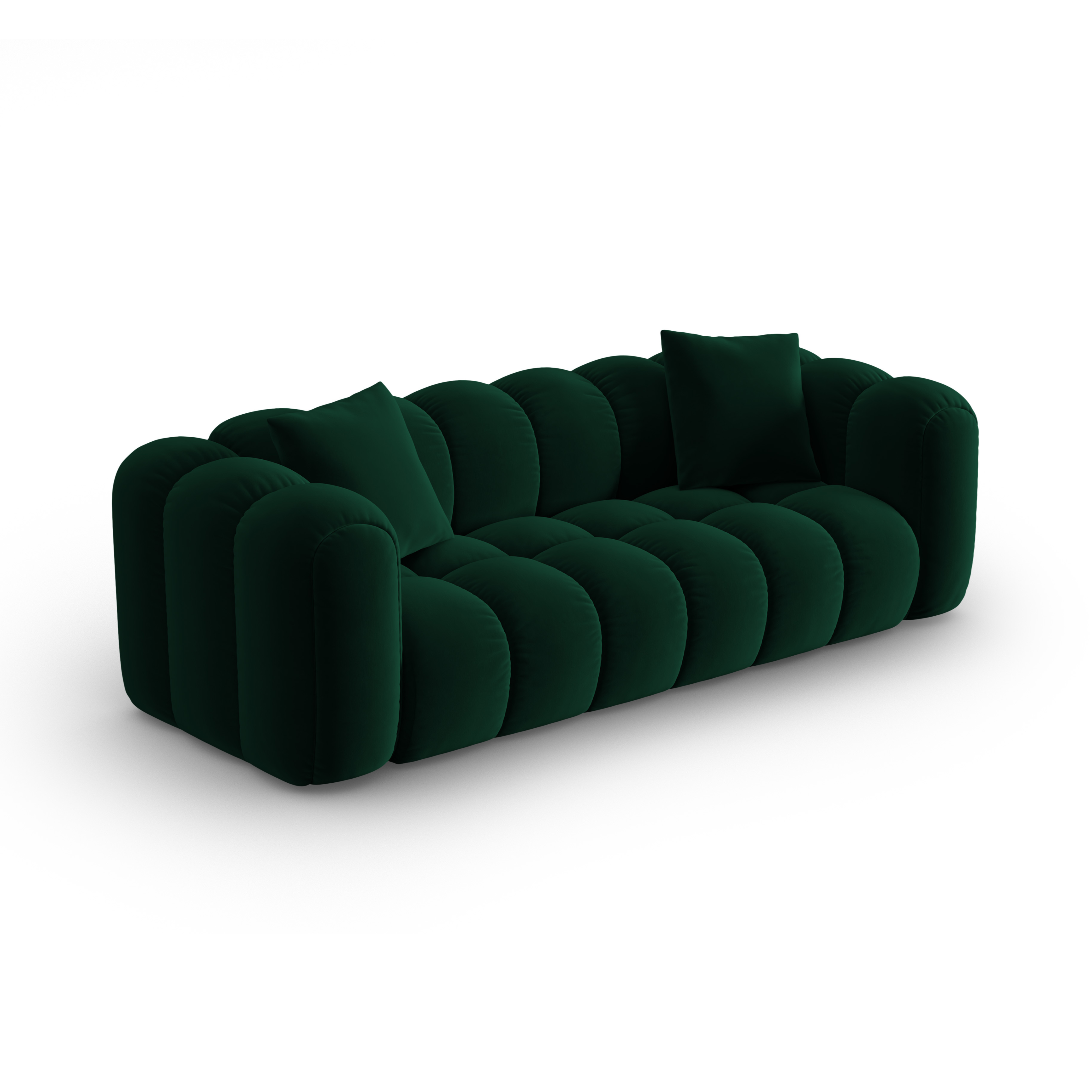 Sofa aksamitna 4-osobowa ASTRO butelkowa zieleń