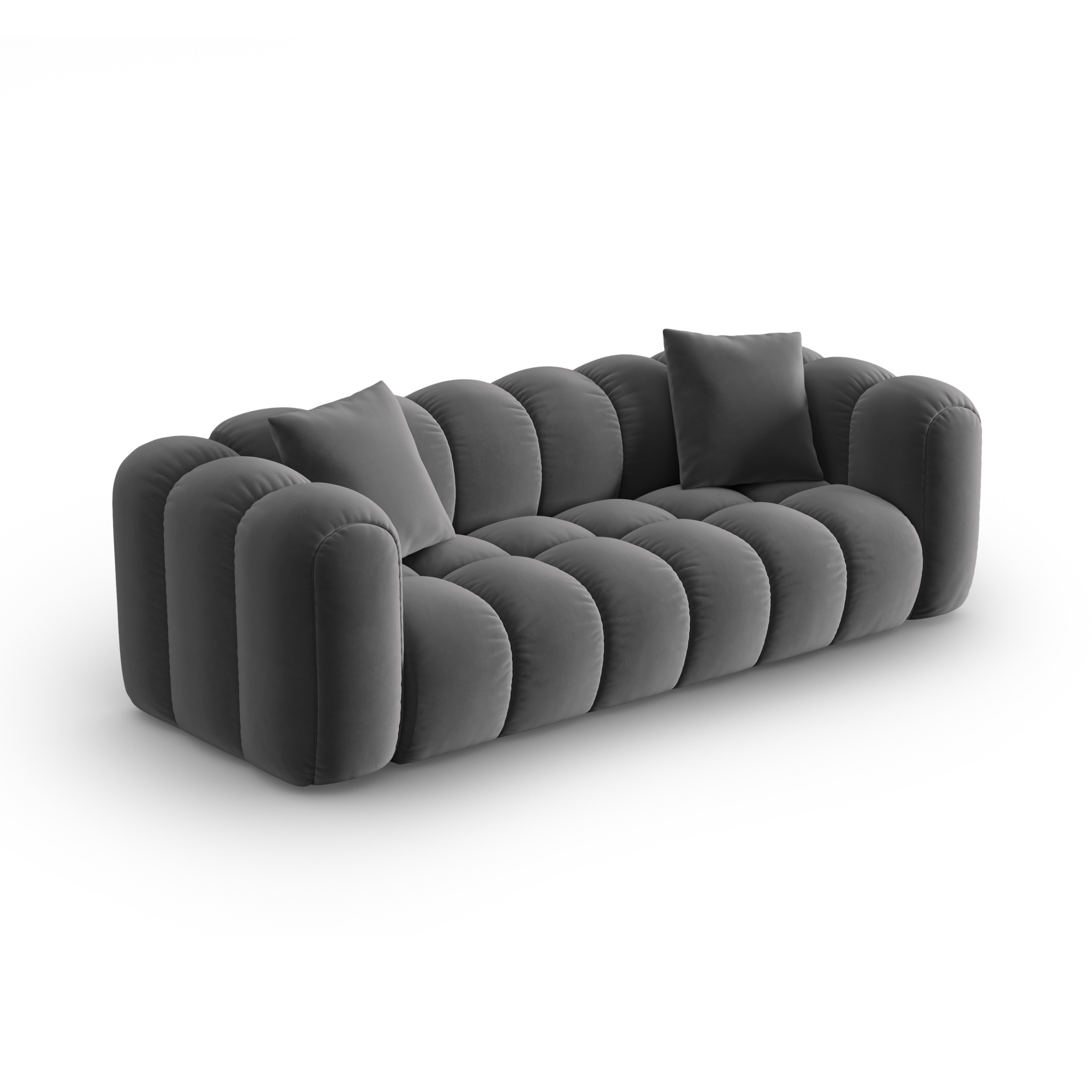 Sofa aksamitna 4-osobowa ASTRO szary