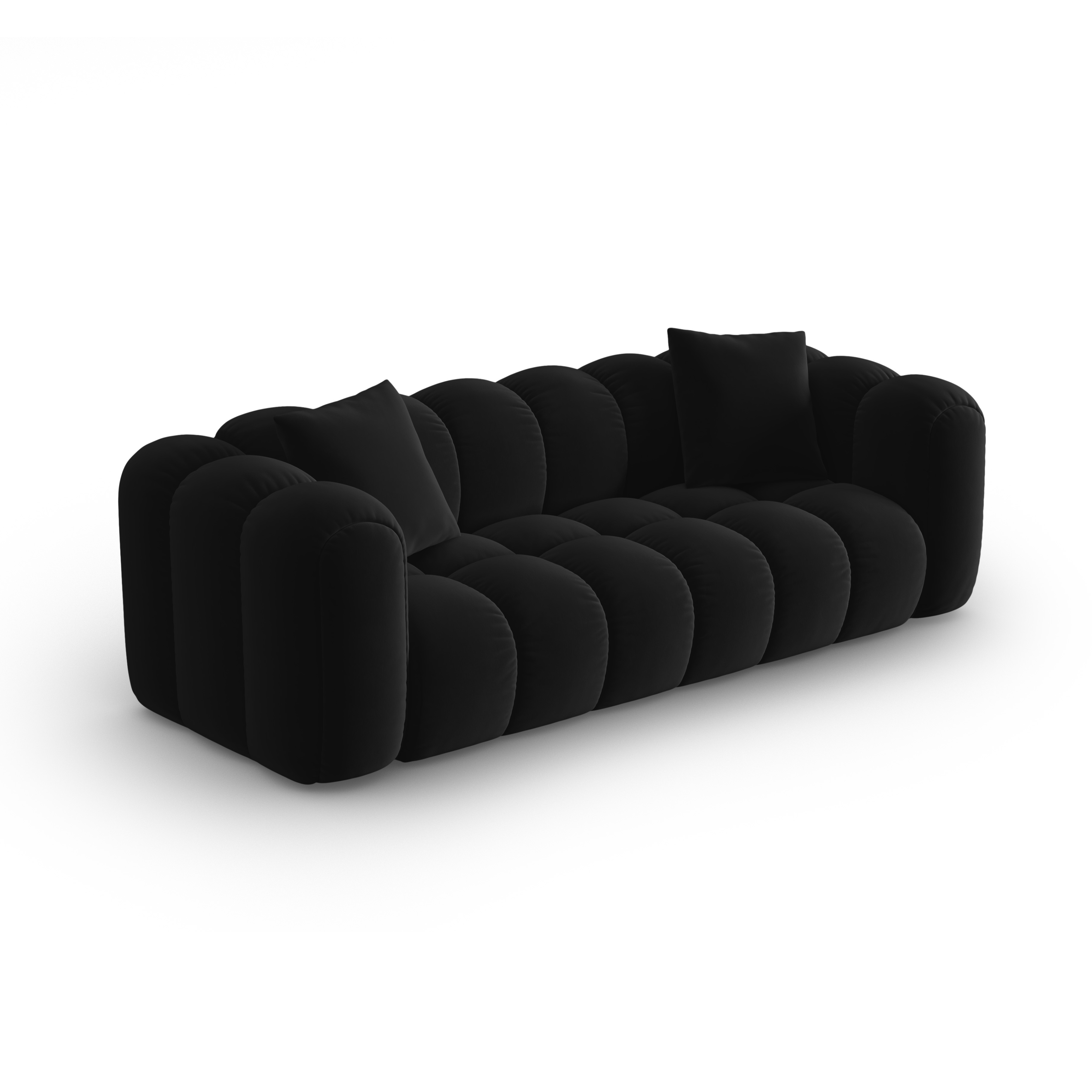 Sofa aksamitna 4-osobowa ASTRO czarny