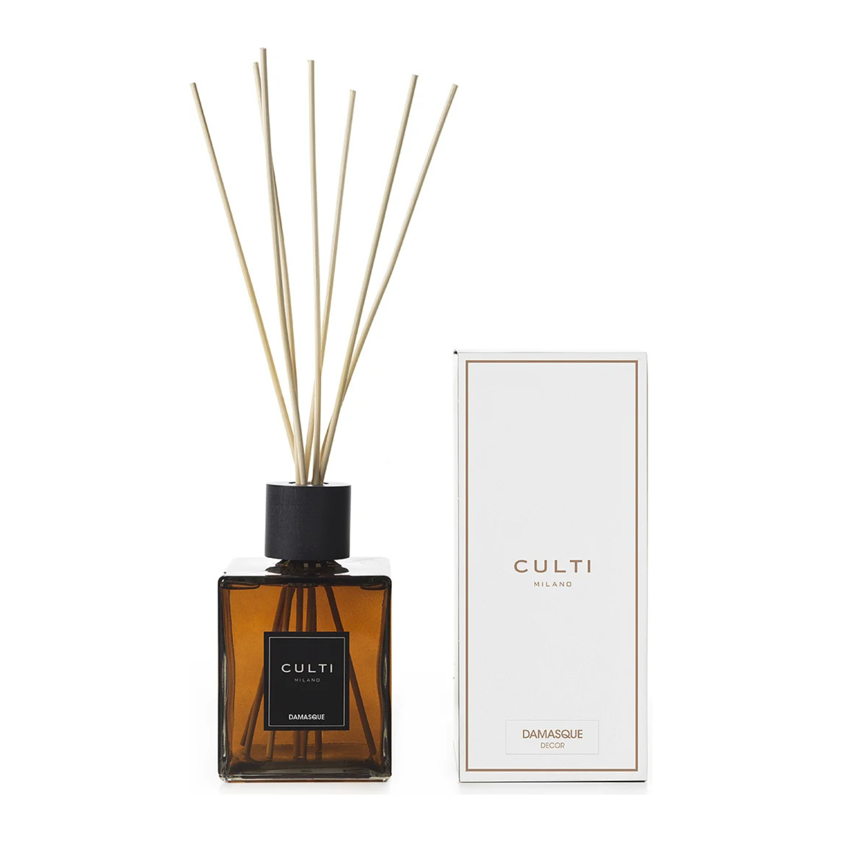 DECOR - DAMASQUE Scent Diffuser with notes of ginger, black pepper, cedar, patchouli, and opoponax.