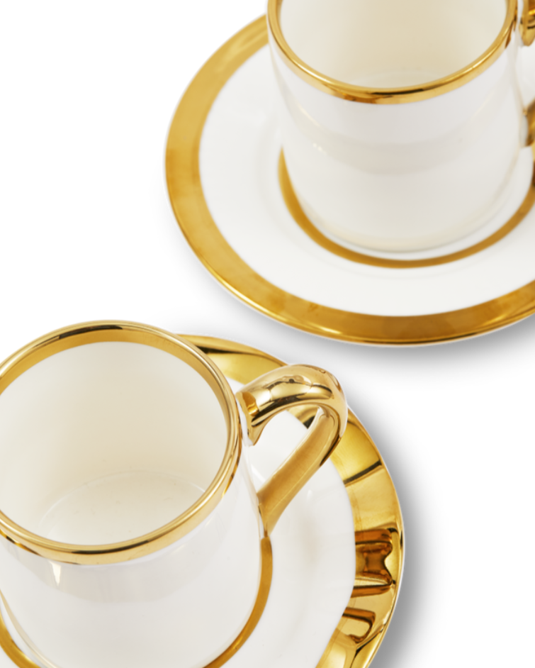 Espressotassen-Set GOLDEN FINDS Porzellan