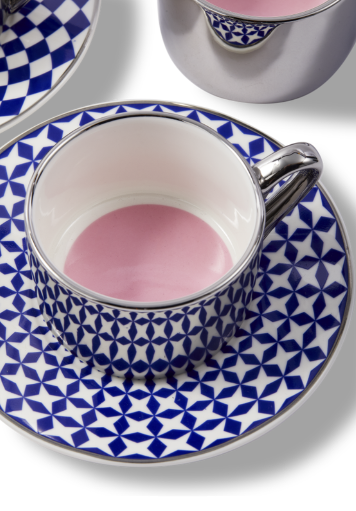 AUNTY COFFEE CUPS Espressotassen-Set dunkelblau