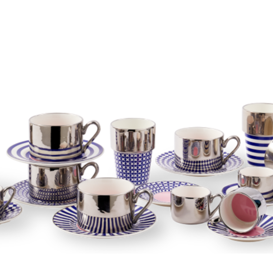AUNTY COFFEE CUPS Espressotassen-Set dunkelblau