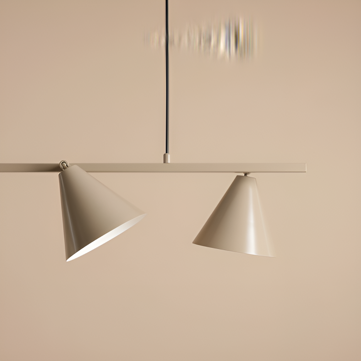 Hanging lamp forms quatro beige