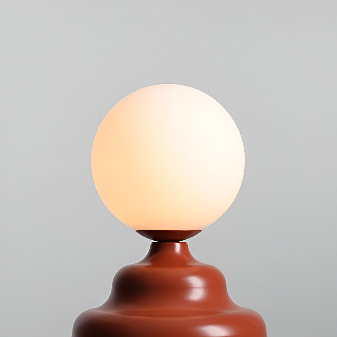 Table lamp with a glass lampshade brick wave