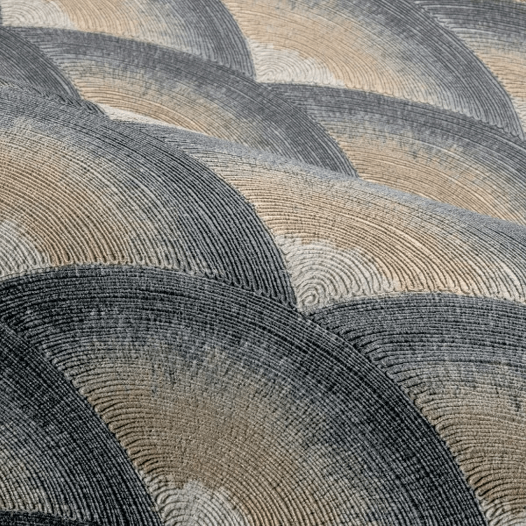 Tapeta imitująca haft NAMI - NOIR/DORÉ czarny ze złotem