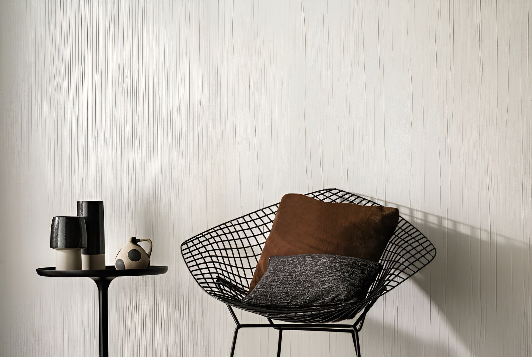 Textile Structural Pleated Wallpaper ATALANTA - MUSTARD