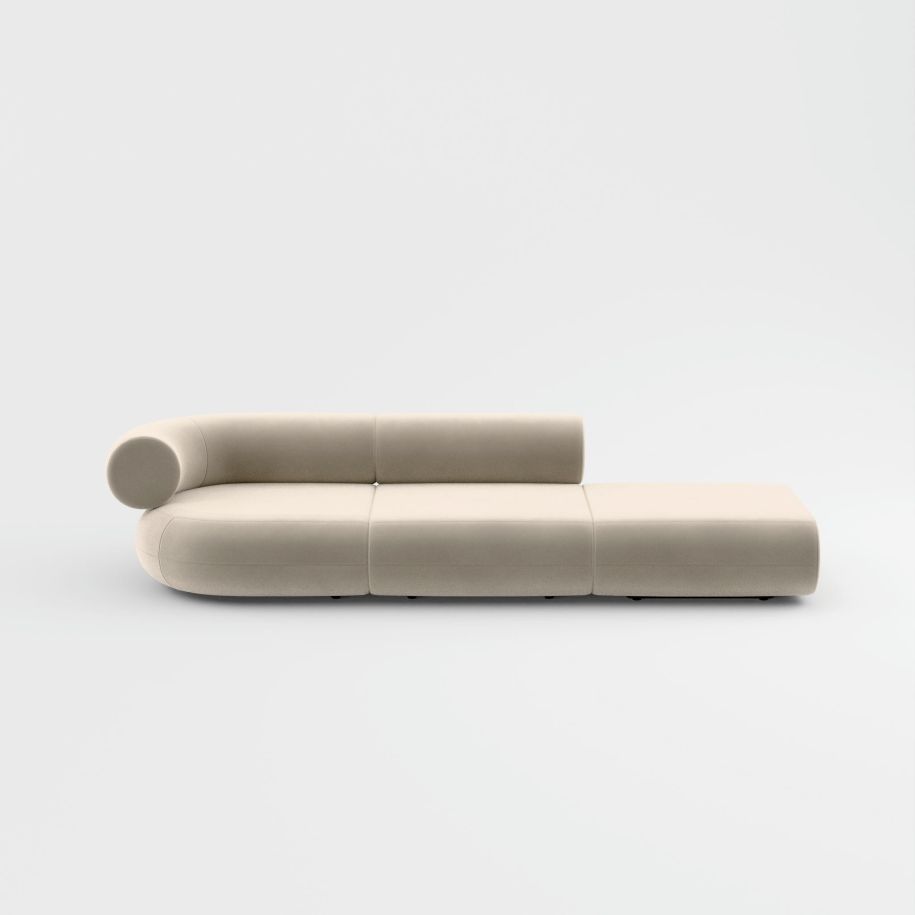 Fat upholstered sofa
