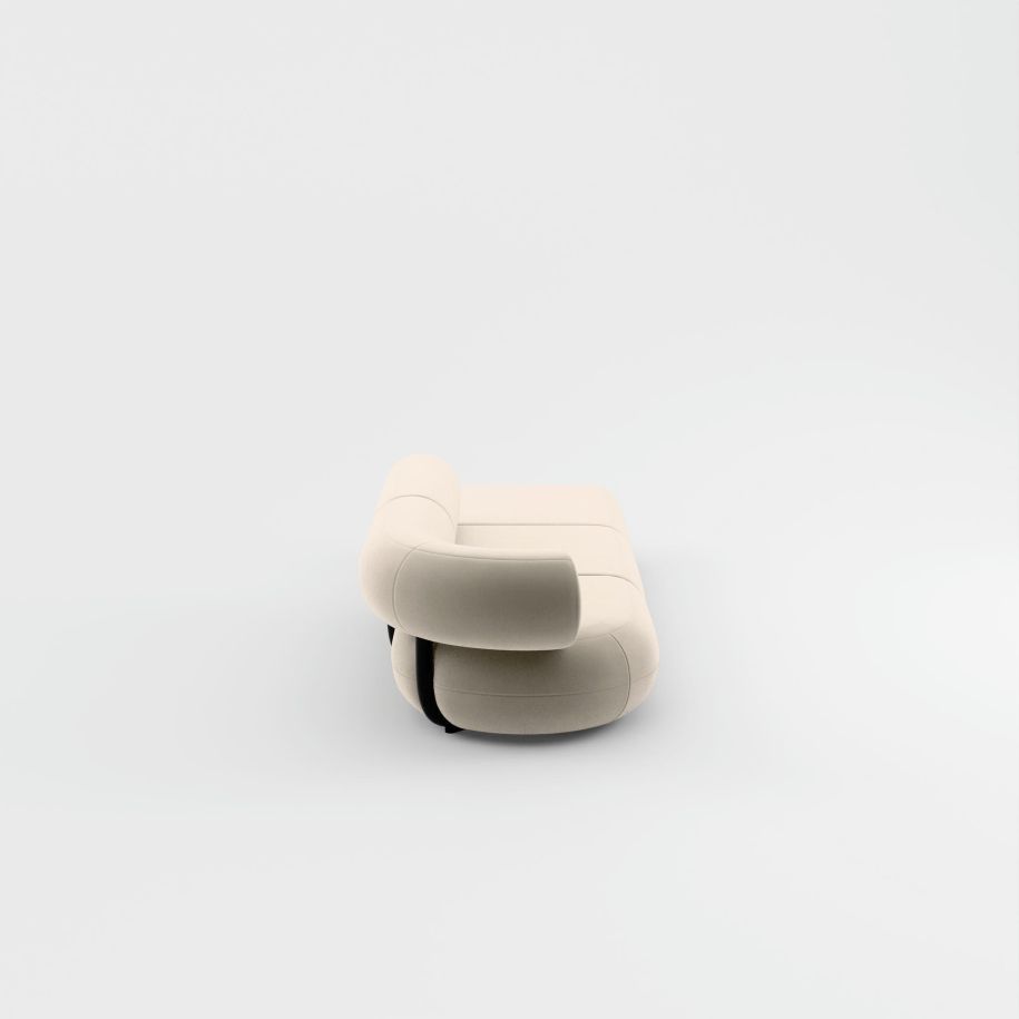 Fat upholstered sofa