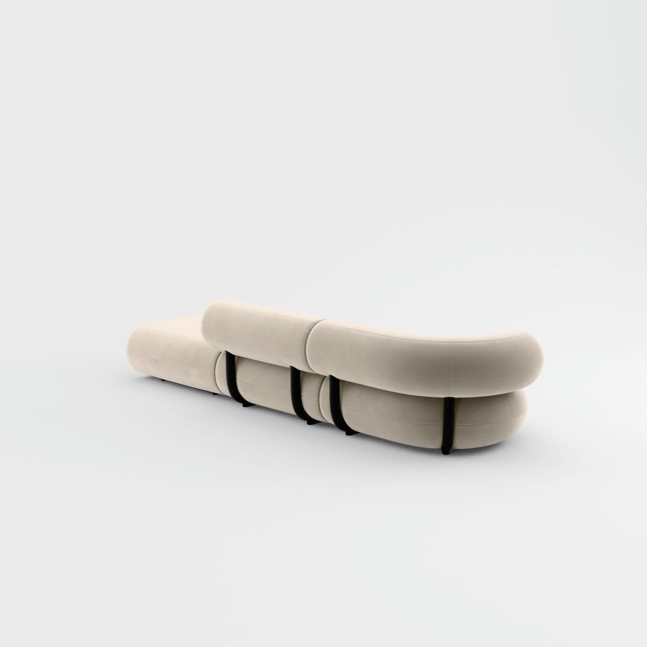 Fat upholstered sofa