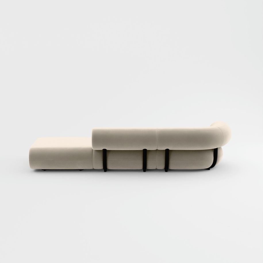 Fat upholstered sofa