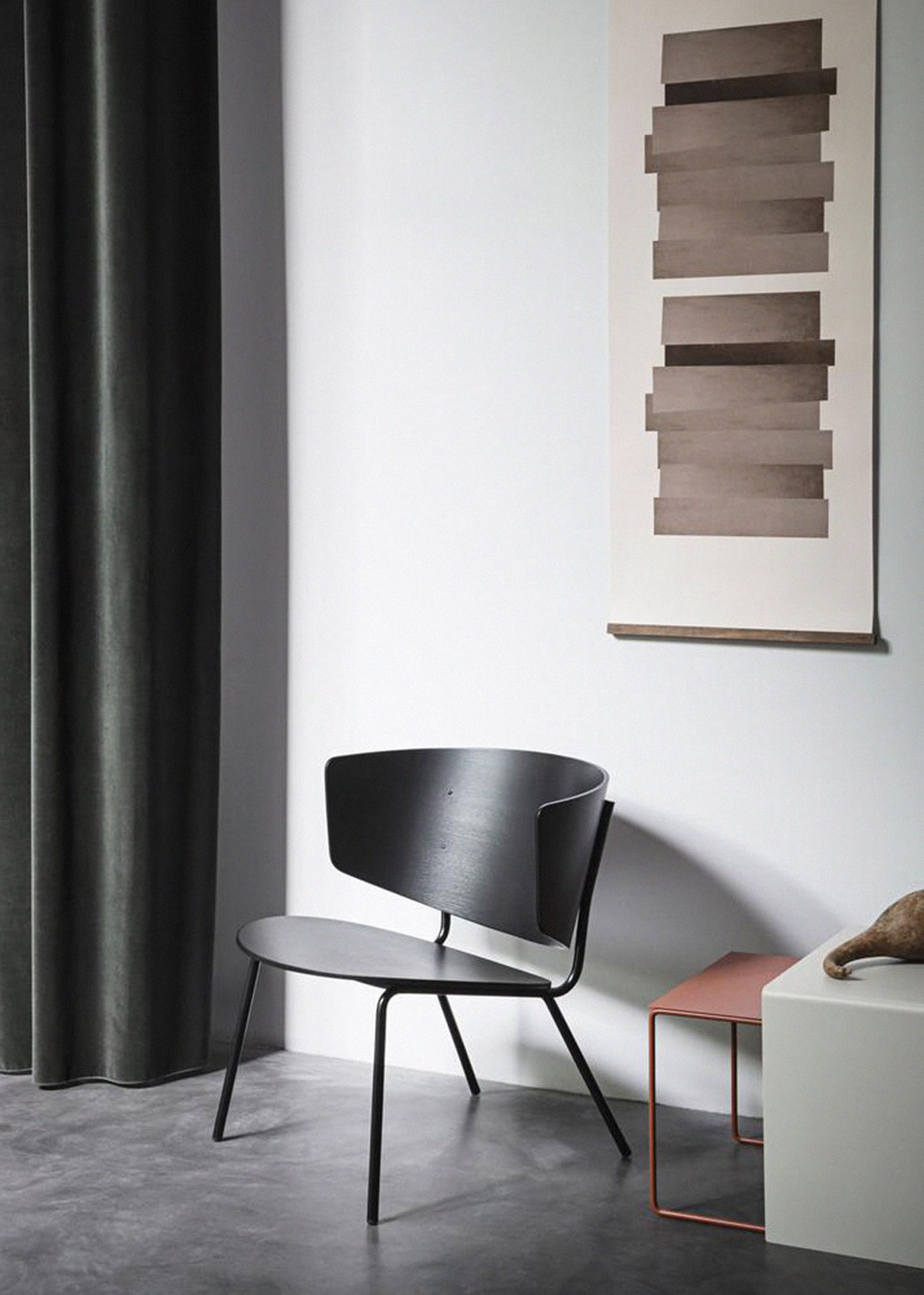 HERMAN LOUNGE Sessel schwarz