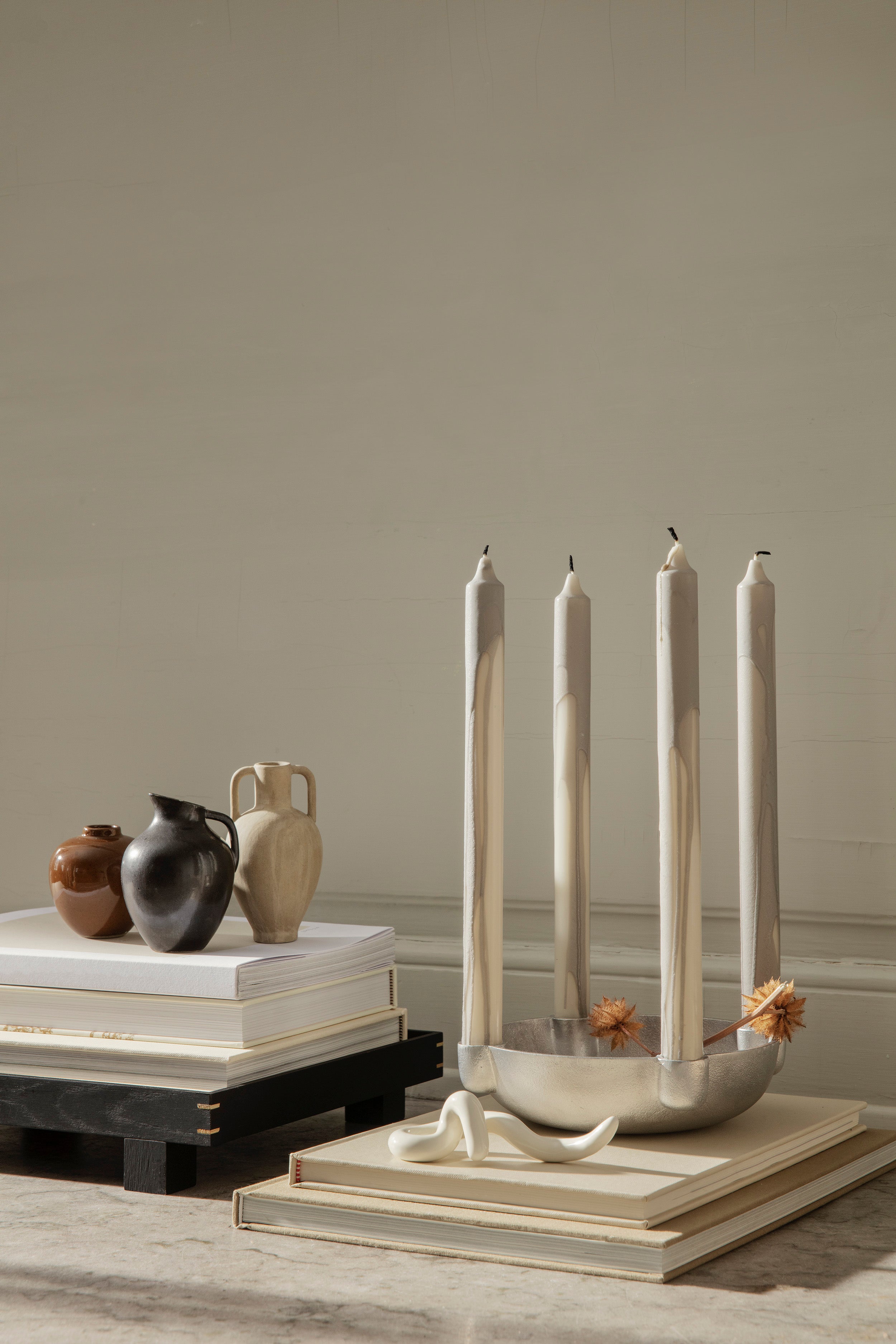 Bowl aluminum candlestick