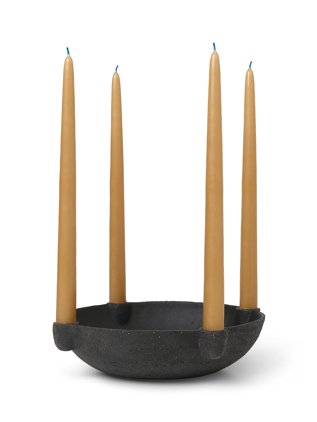 Kerzenhalter BOWL schwarze Keramik