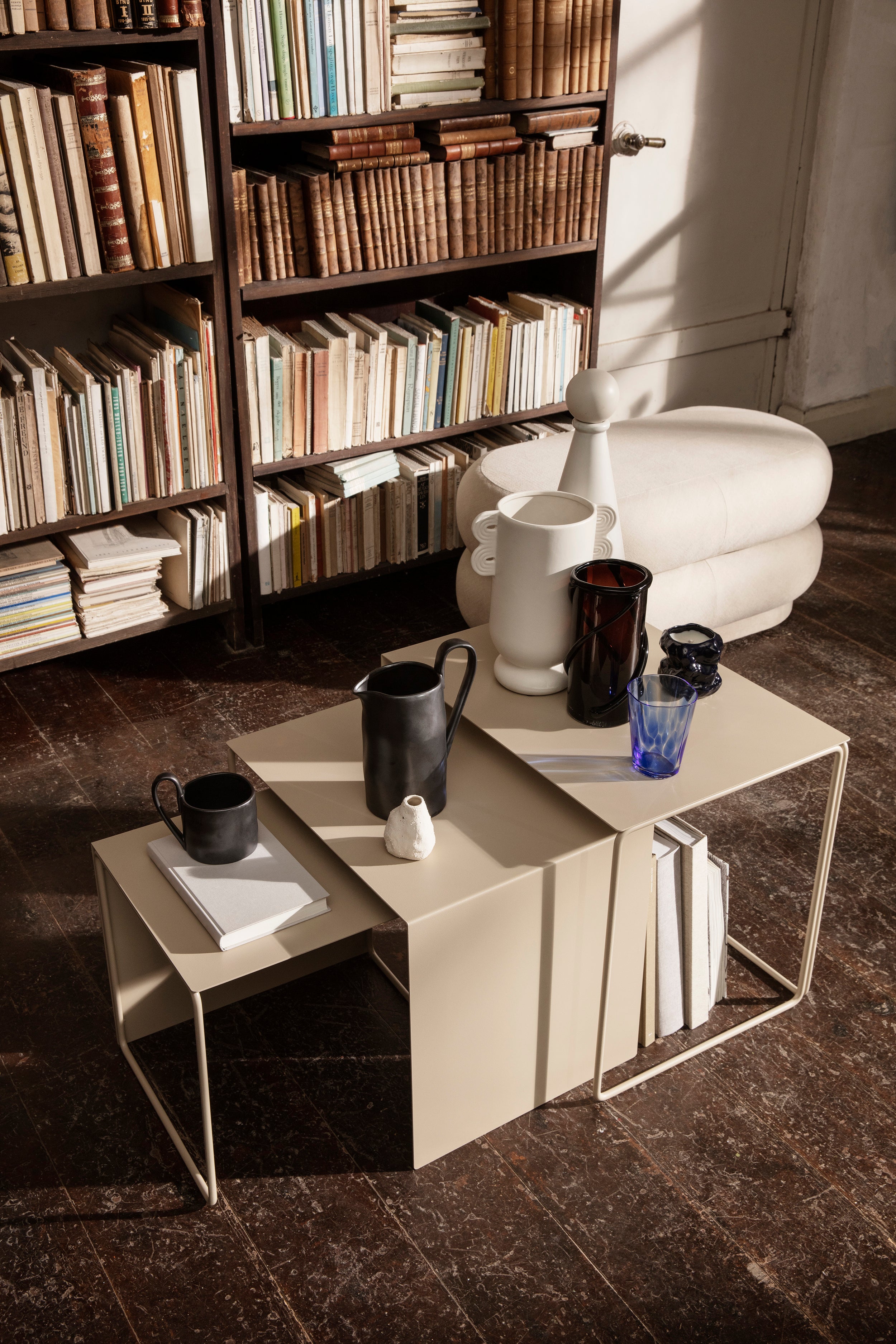 CLUSTER TABLES coffee table set beige