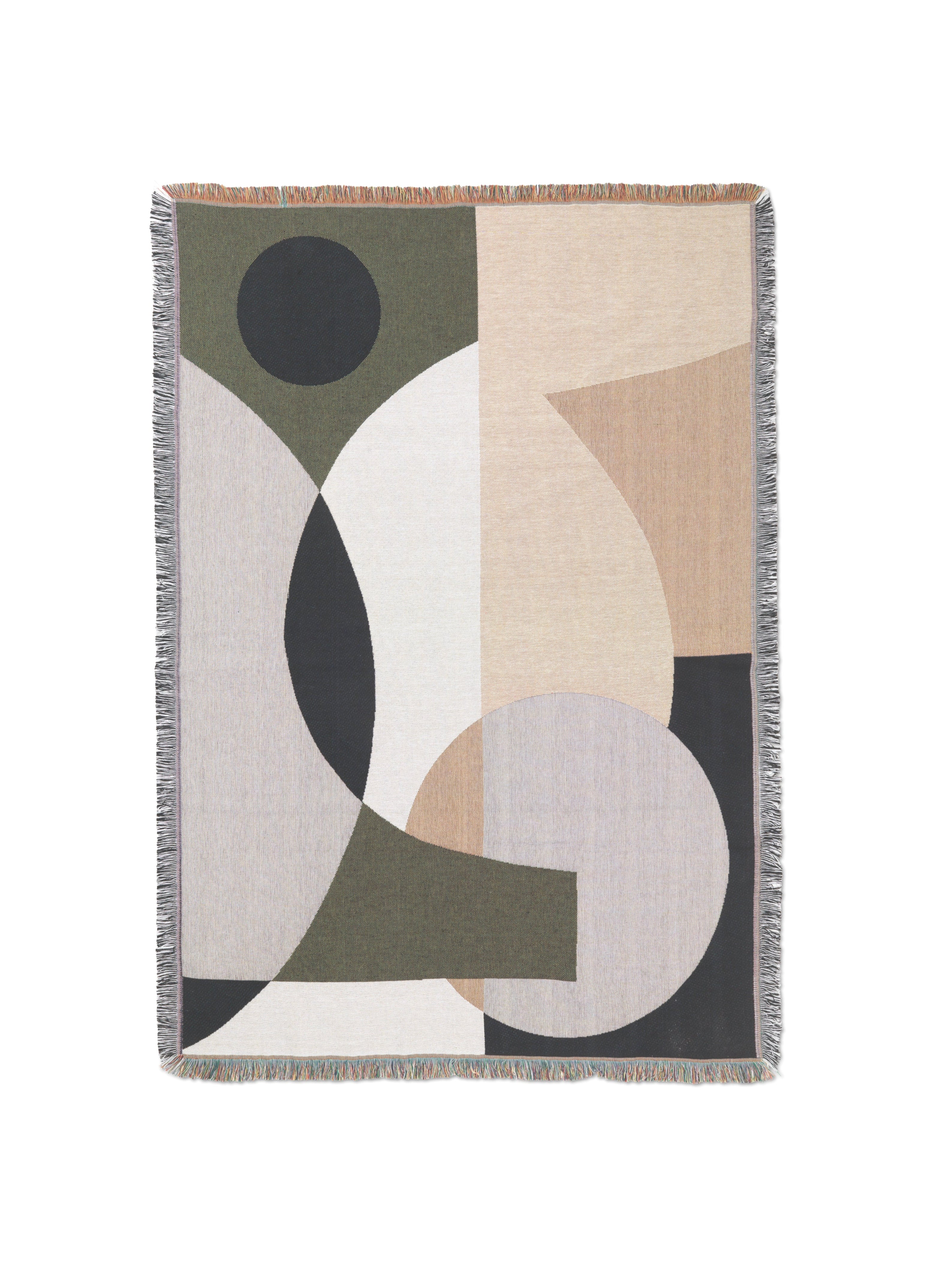 Narzuta ENTIRE TAPESTRY beige mit olivgrünem