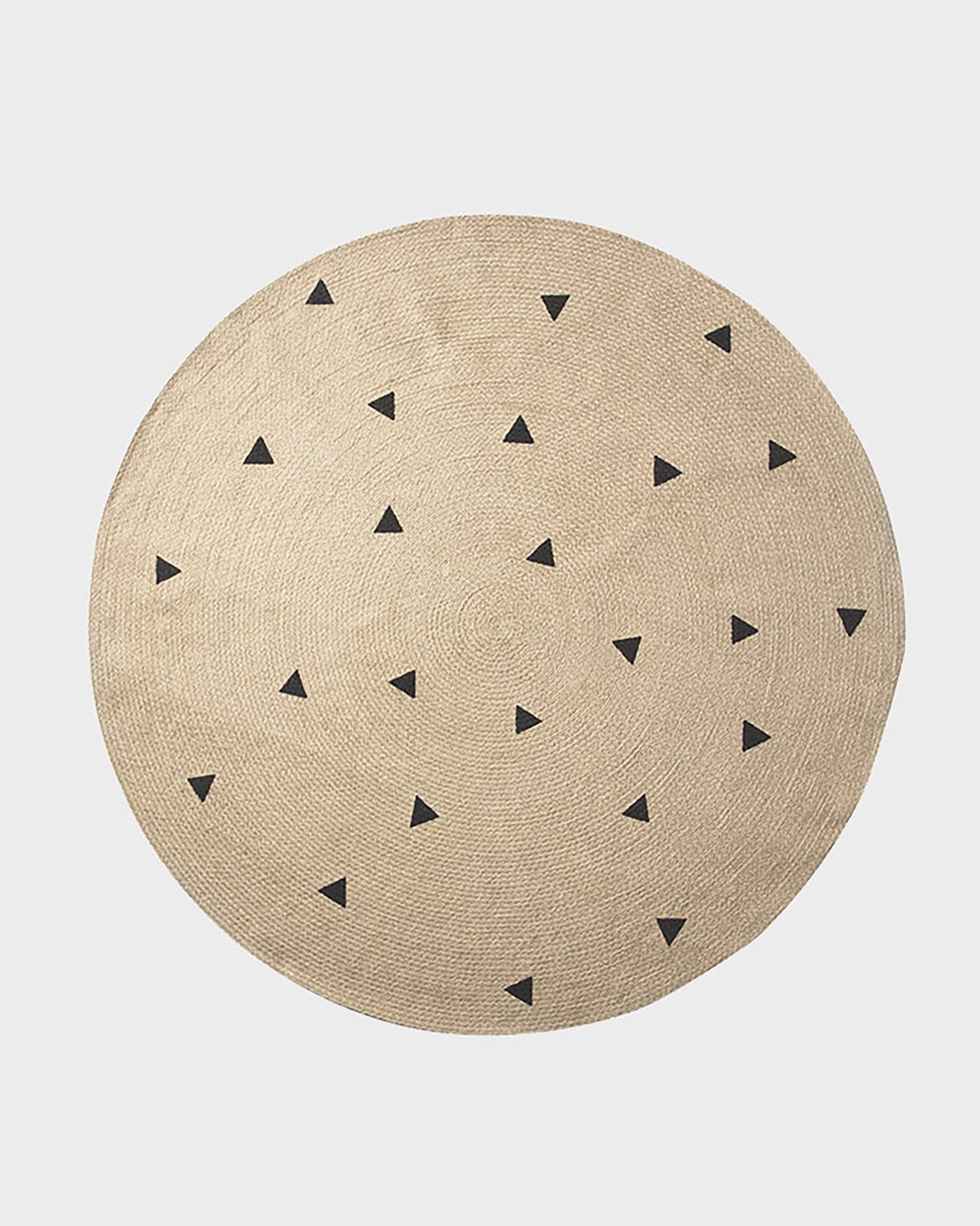 BLACK TRIANGLES Jute-Dreiecksteppich