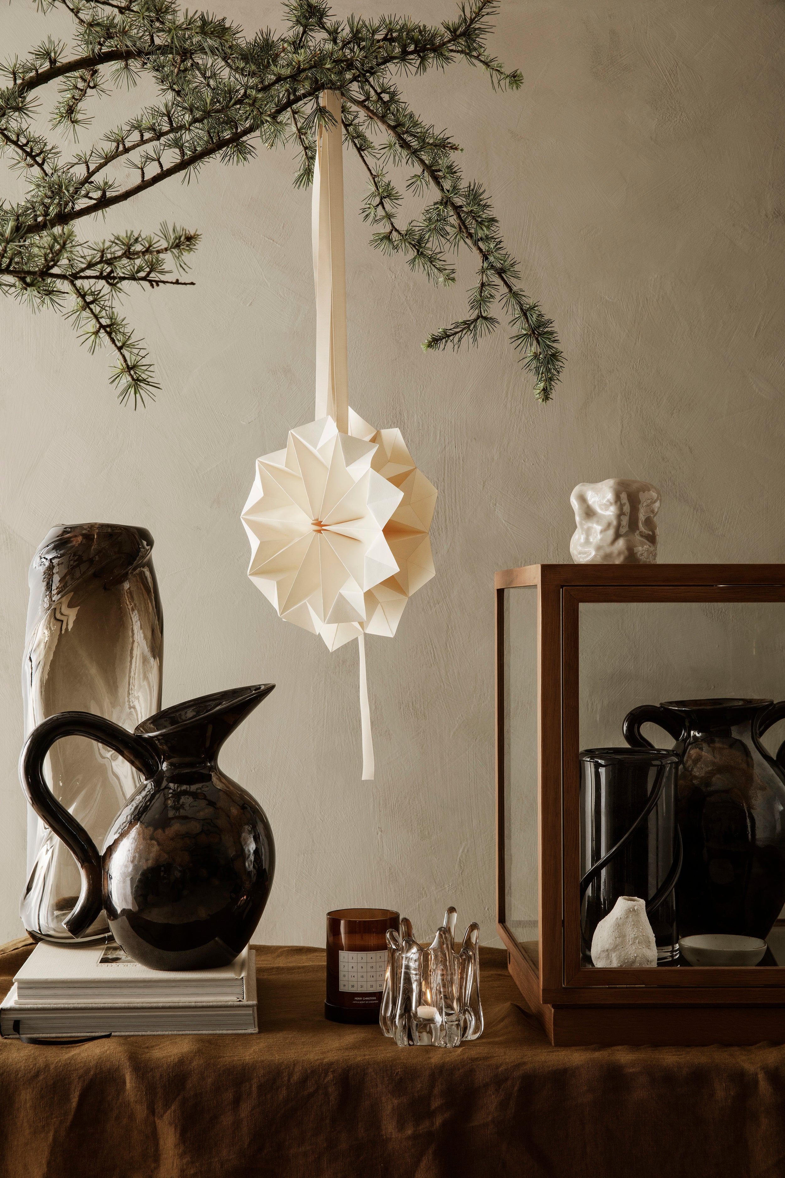 WATER TALL SWIRL Vase dunkelgrau