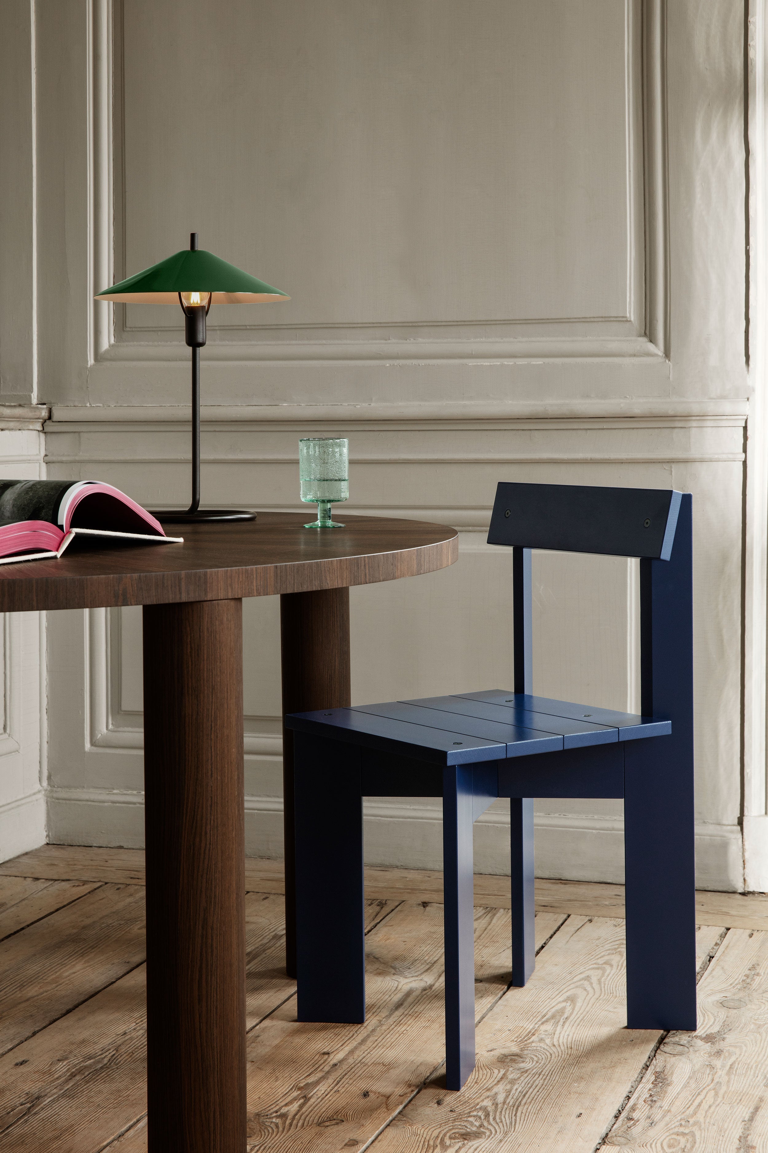 ARK chair blue beech wood