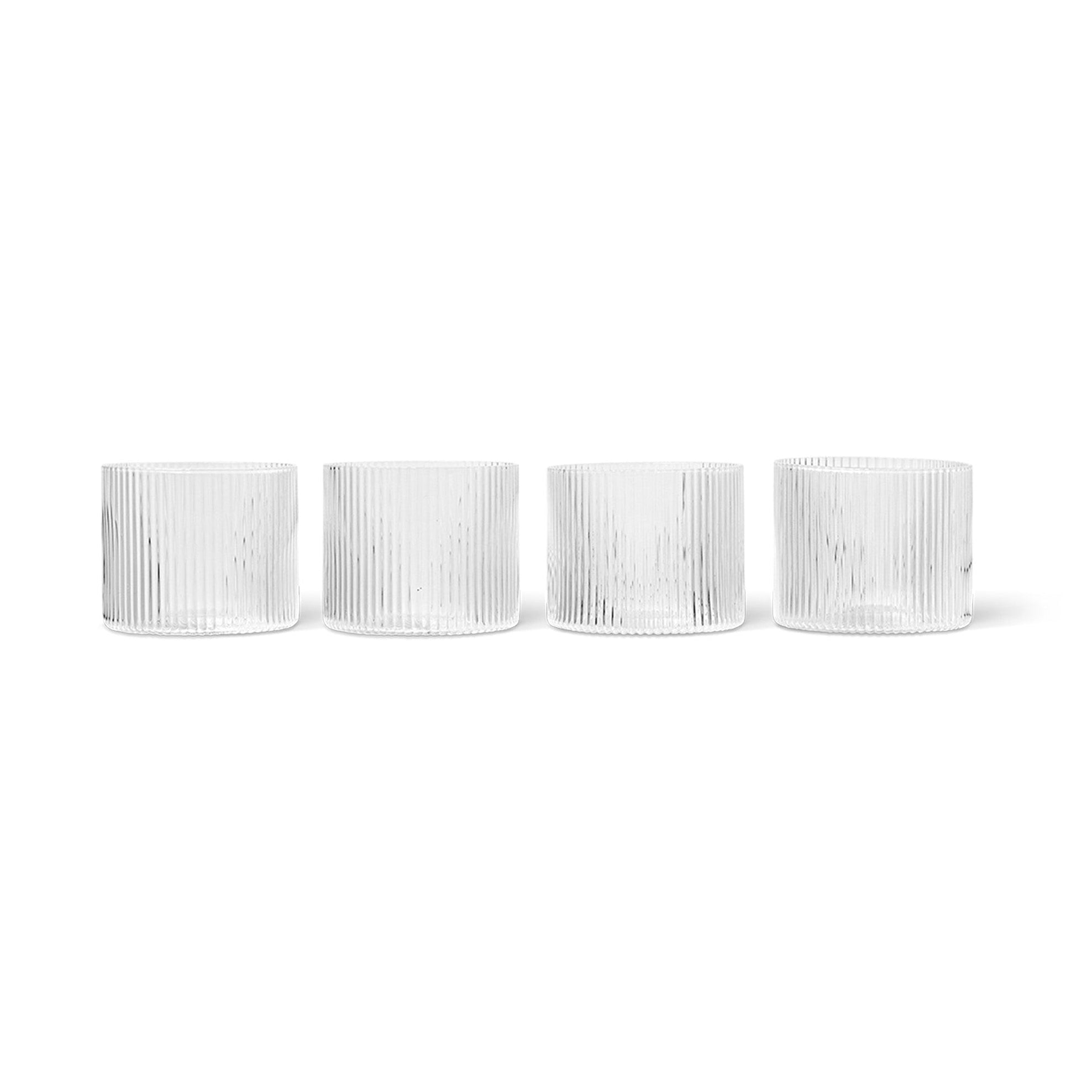 RIPPLE LOW glass set hand-blown glass