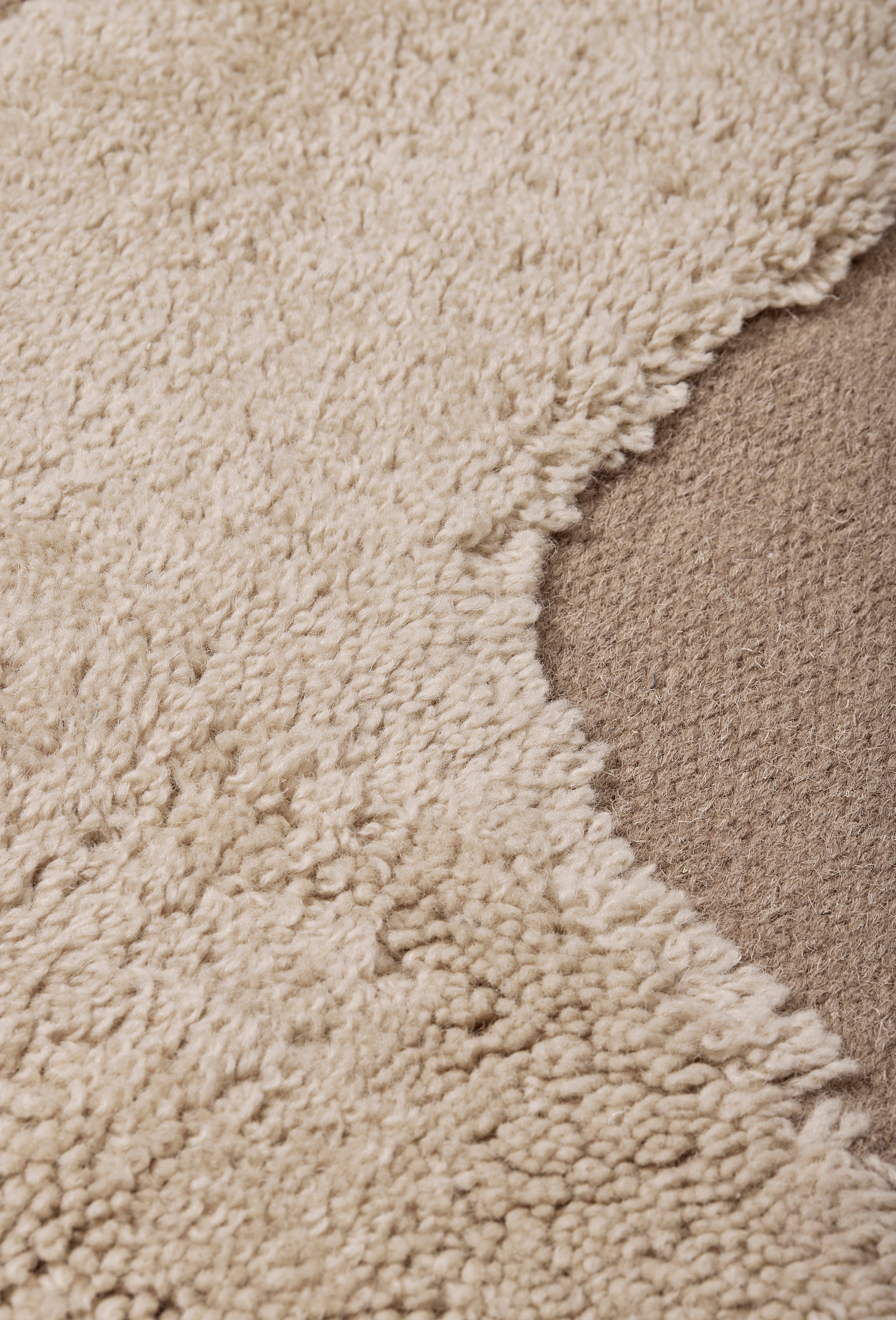 ALLEY Teppich beige Neuseelandwolle