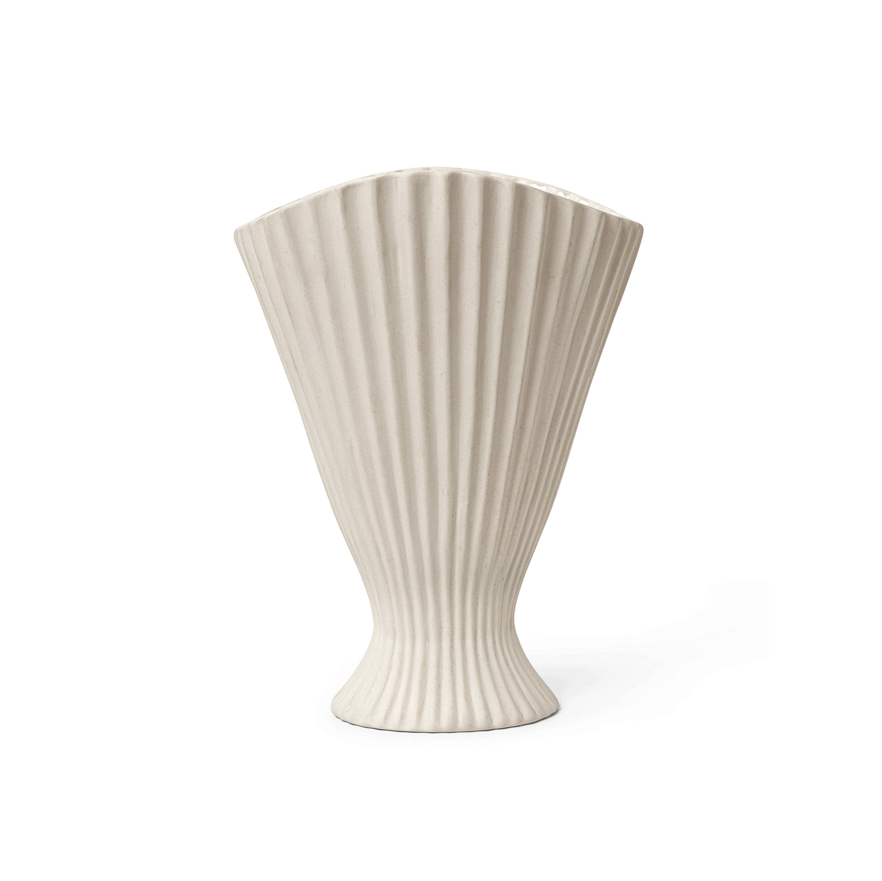 Brunnenvase gebrochen weiß