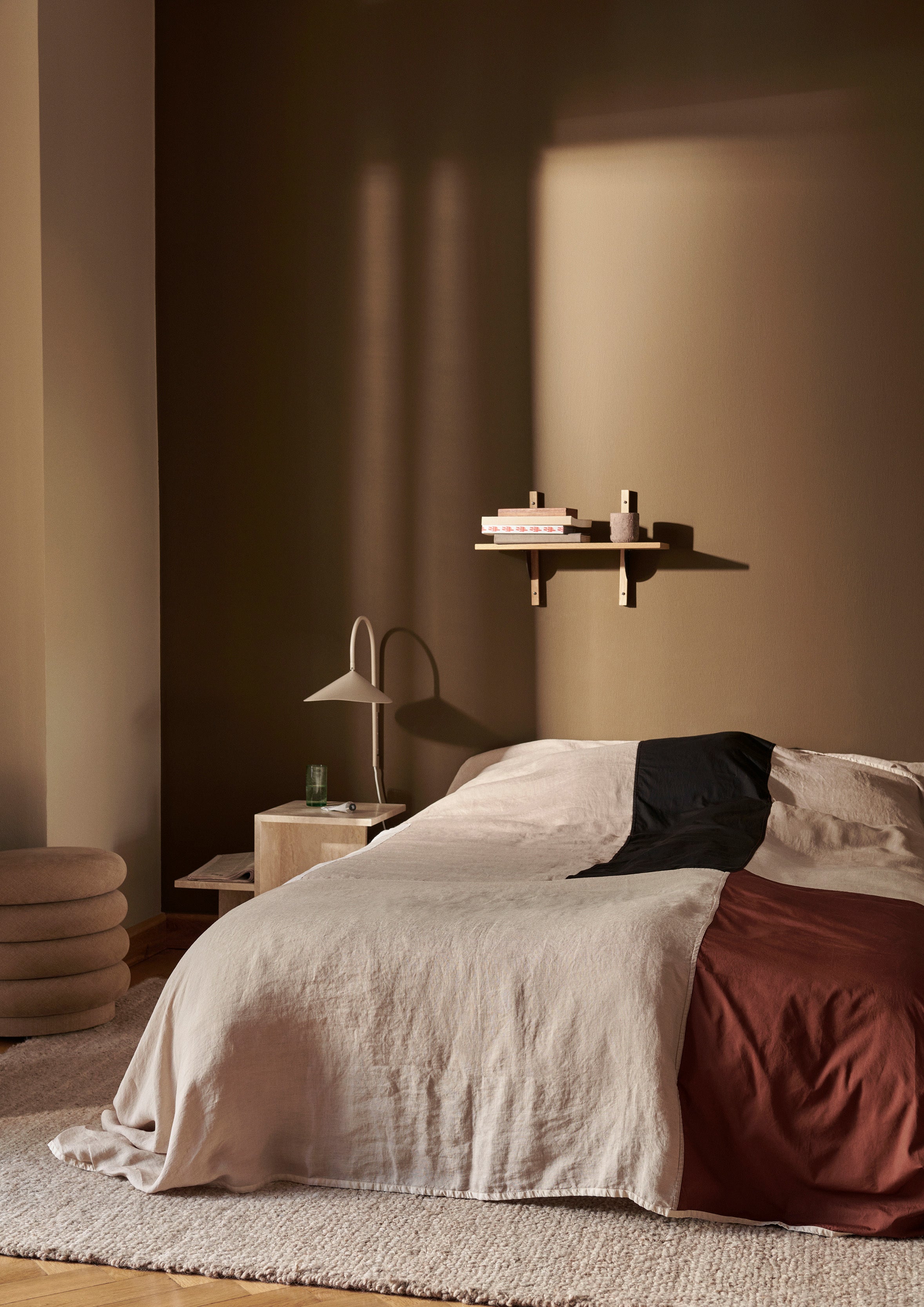 Narzuta PART bordeaux mit beige