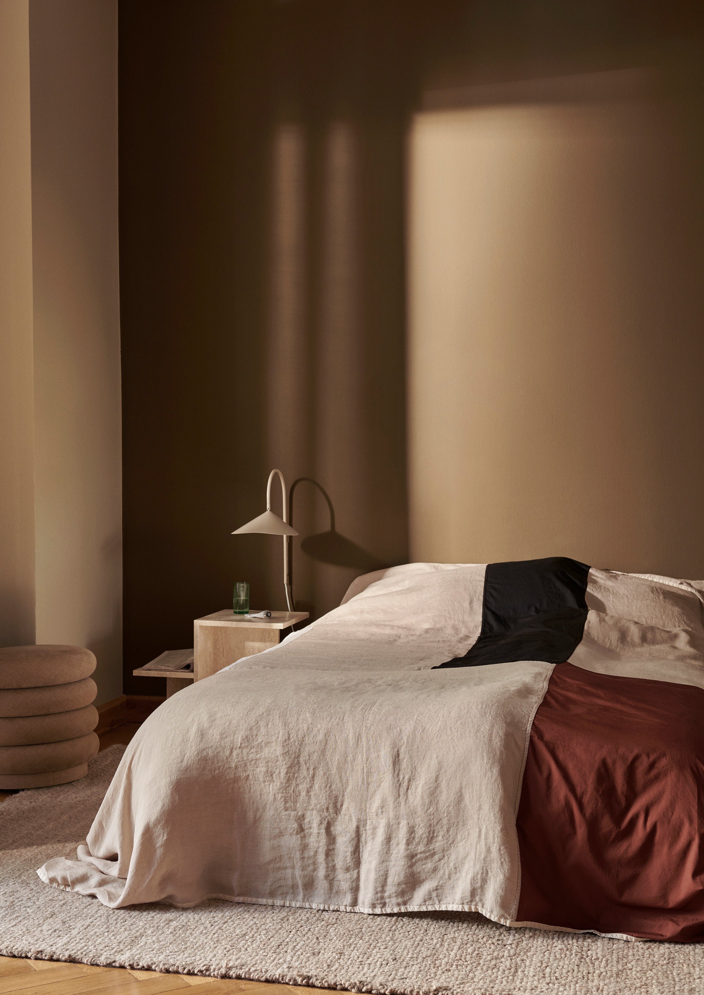 Narzuta PART bordeaux mit beige