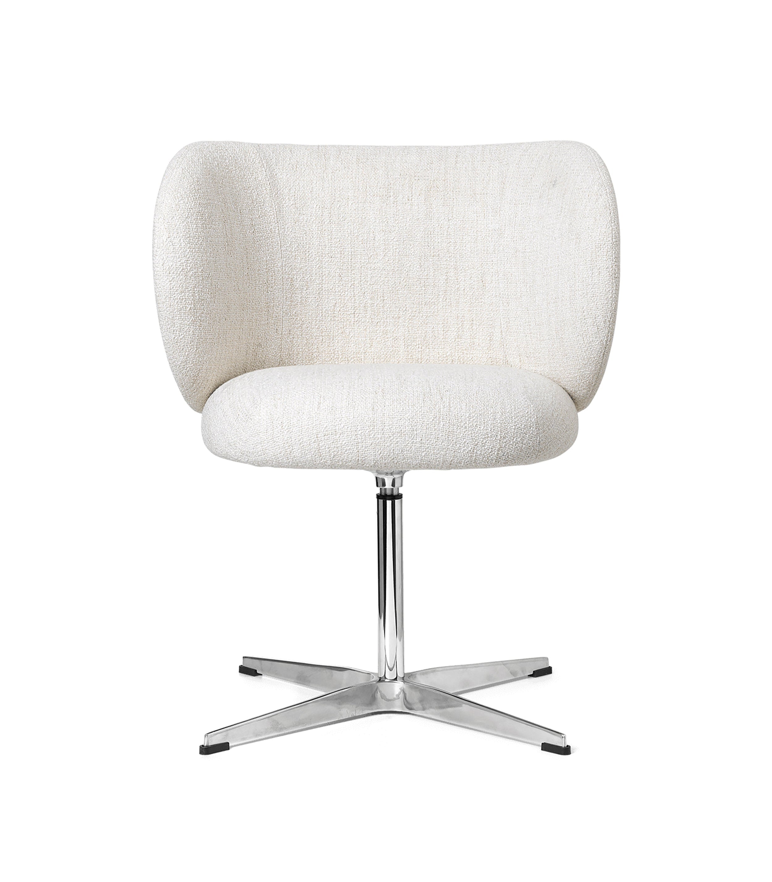Rotary chair with Rico Bouclé armrests broken white