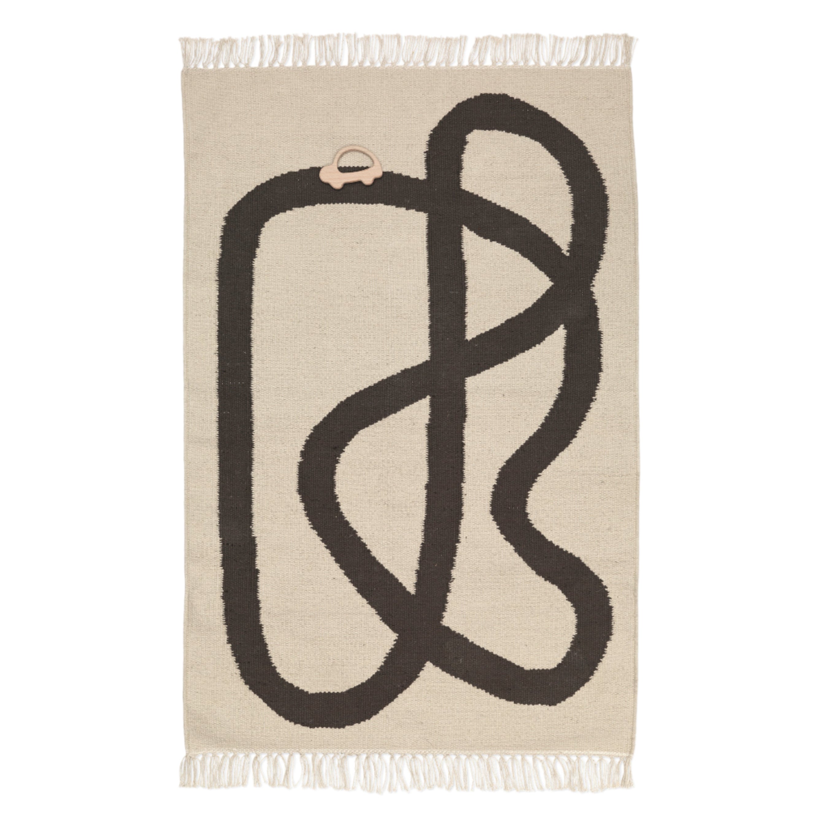 LANE beige rug with chocolate