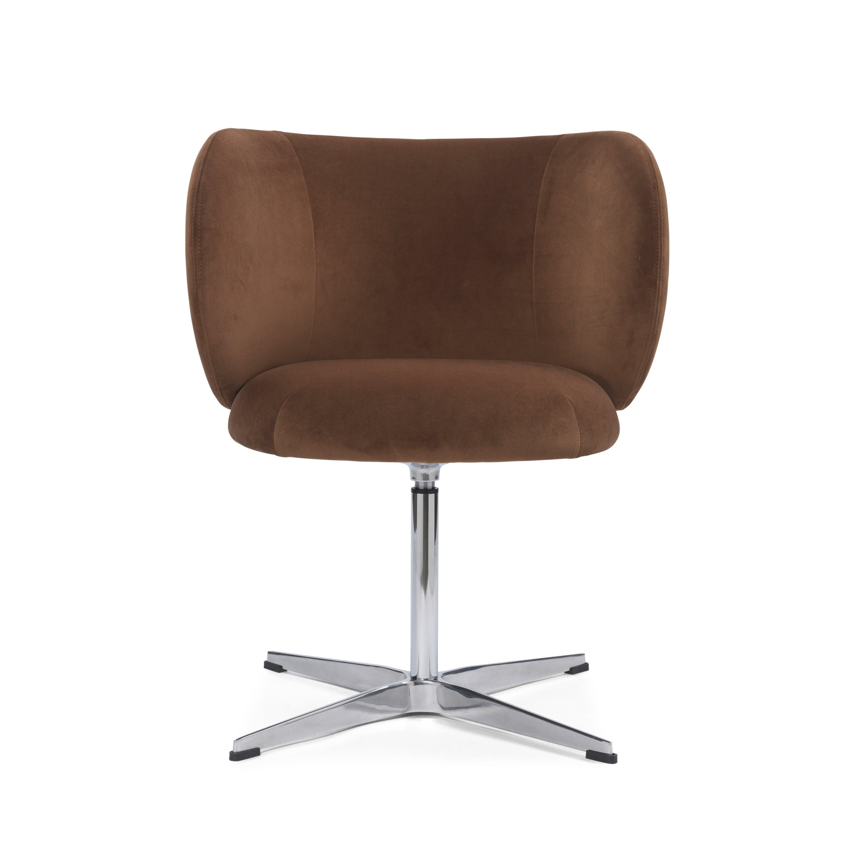 Swivel chair with RICO Rich Velvet brown armrests