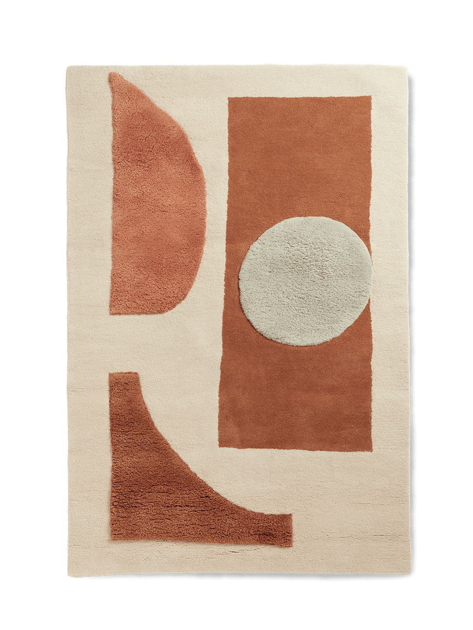BLOCO Teppich Ziegel mit Beige