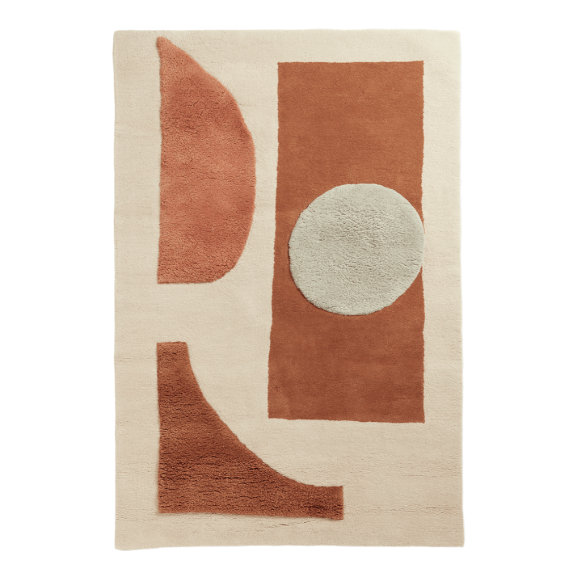 BLOCO Teppich Ziegel mit Beige
