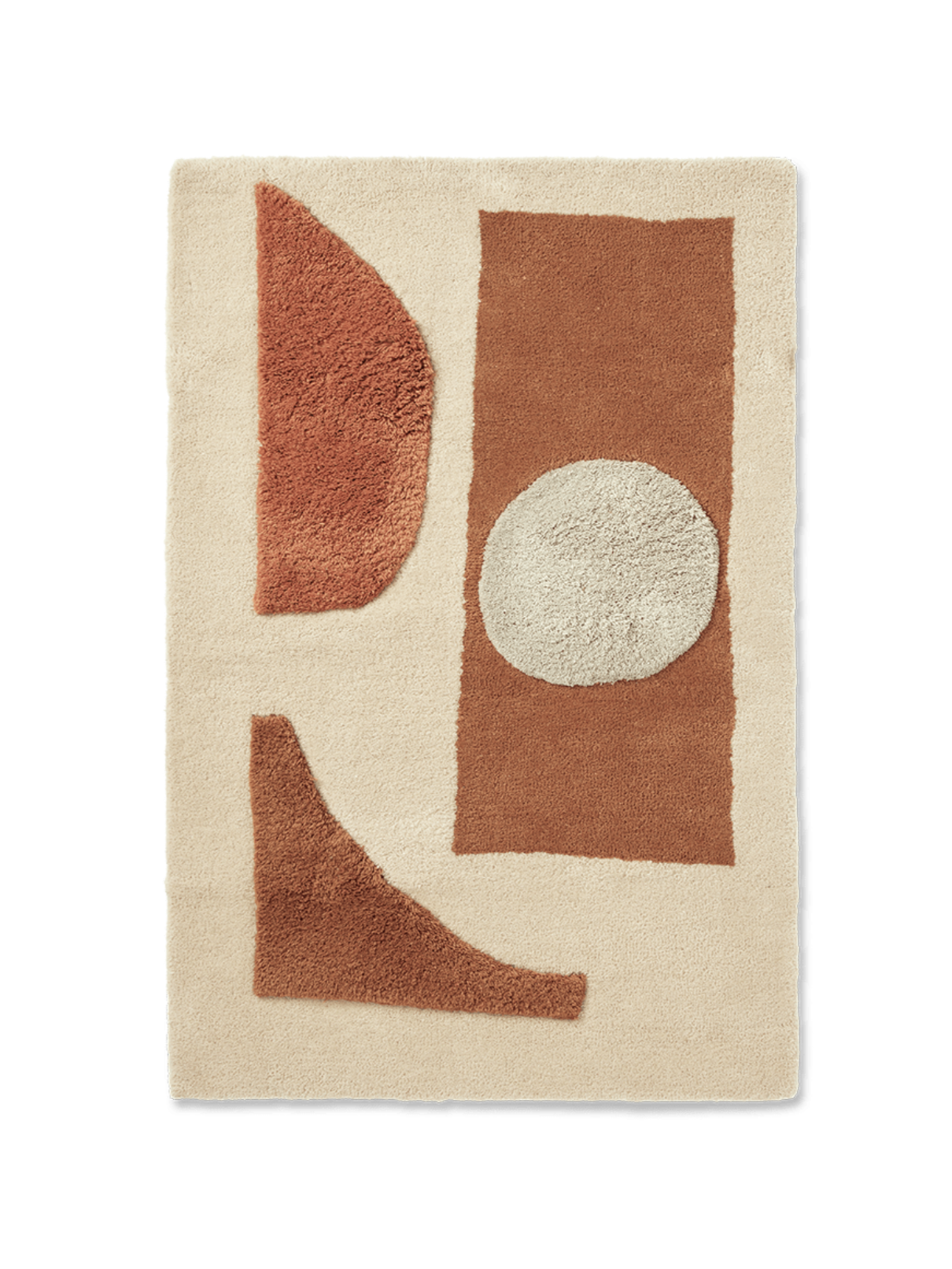 BLOCO Teppich Ziegel mit Beige