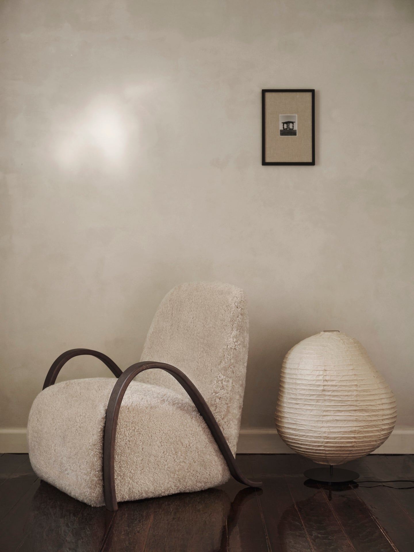 Kurbis low floor lamp Paper Washi