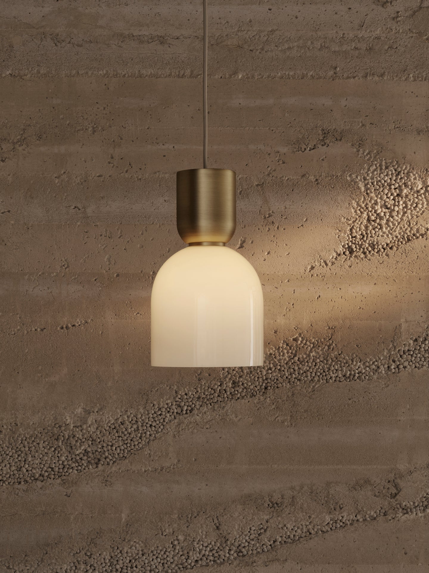 Bell hanging lamp brass