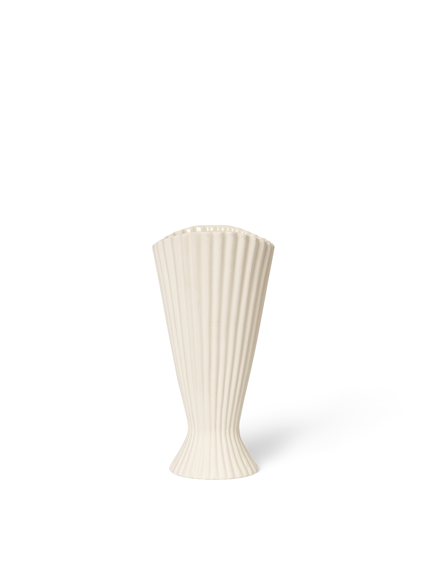 Brunnenvase gebrochen weiß