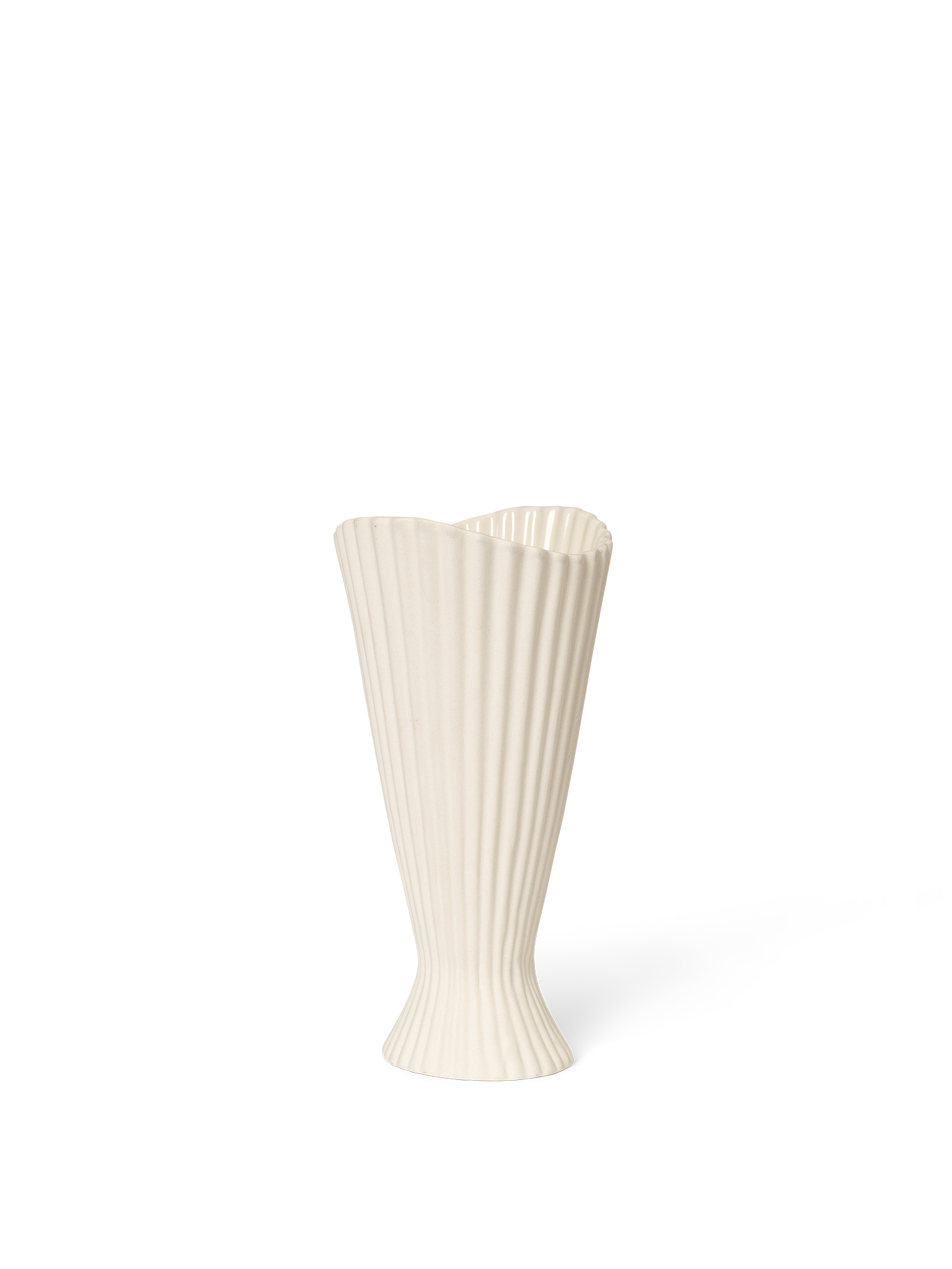 Brunnenvase gebrochen weiß