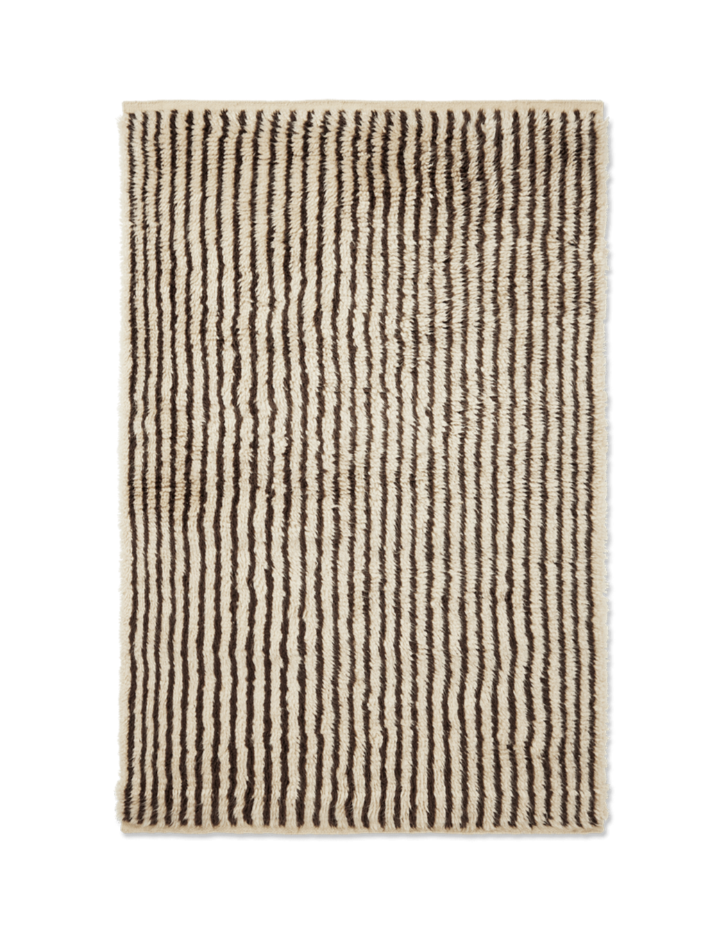 KAMI KNOTTED Teppich braun mit beige