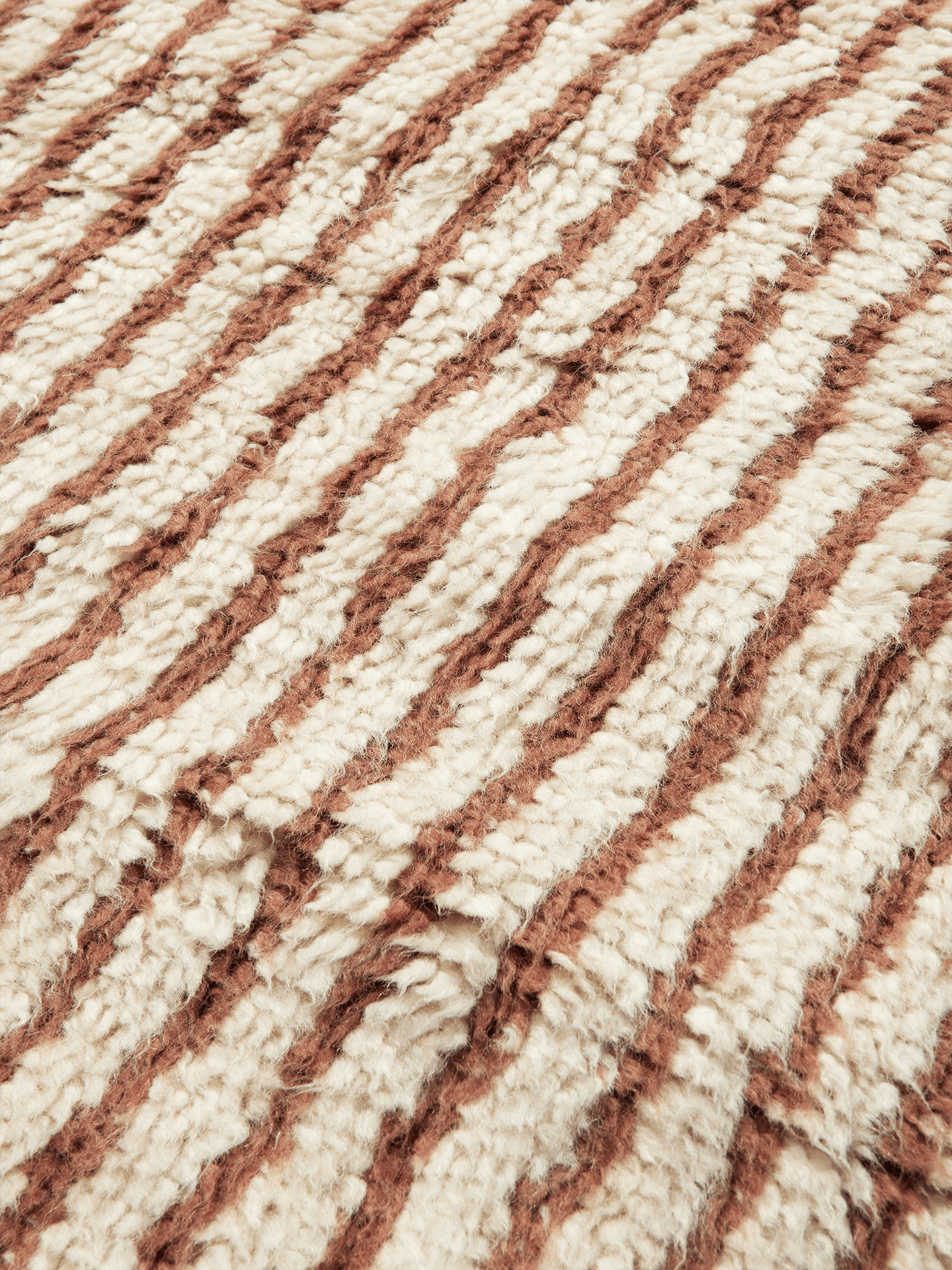 KAMI KNOTTED Teppich Rostbraun mit Beige