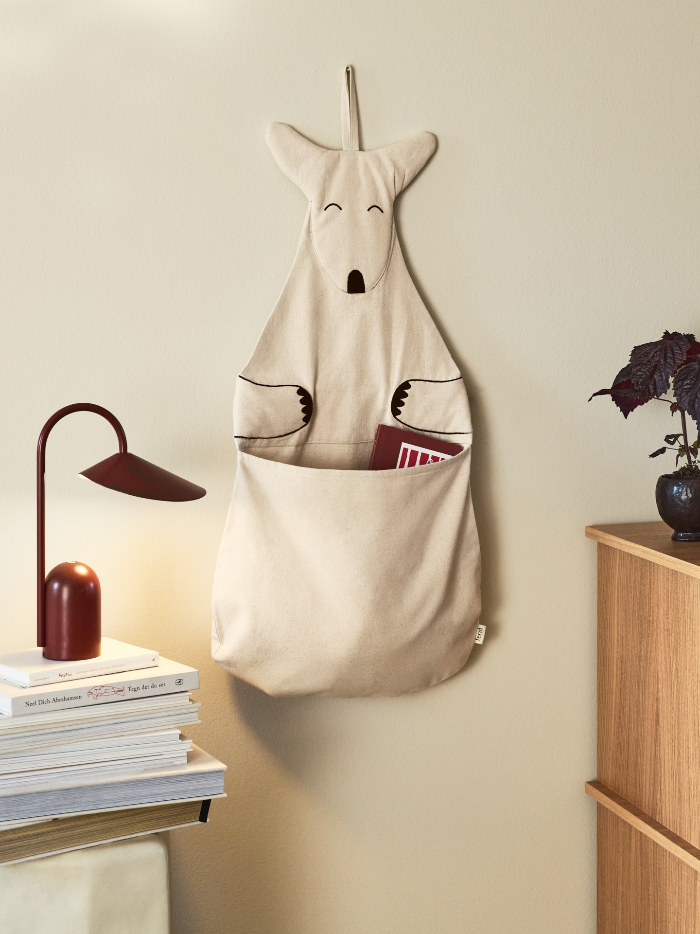 Tragbare Lampe Arum rot