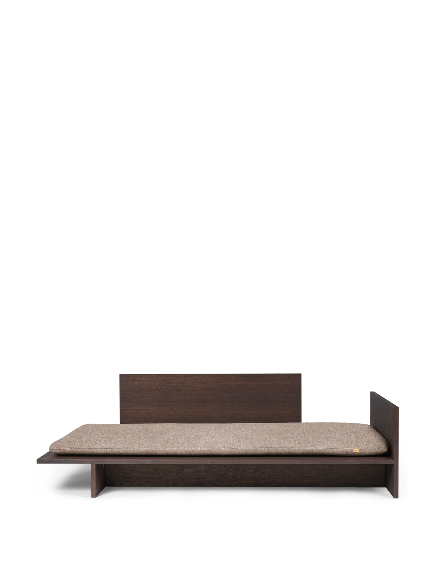 Dark oak wood sofa