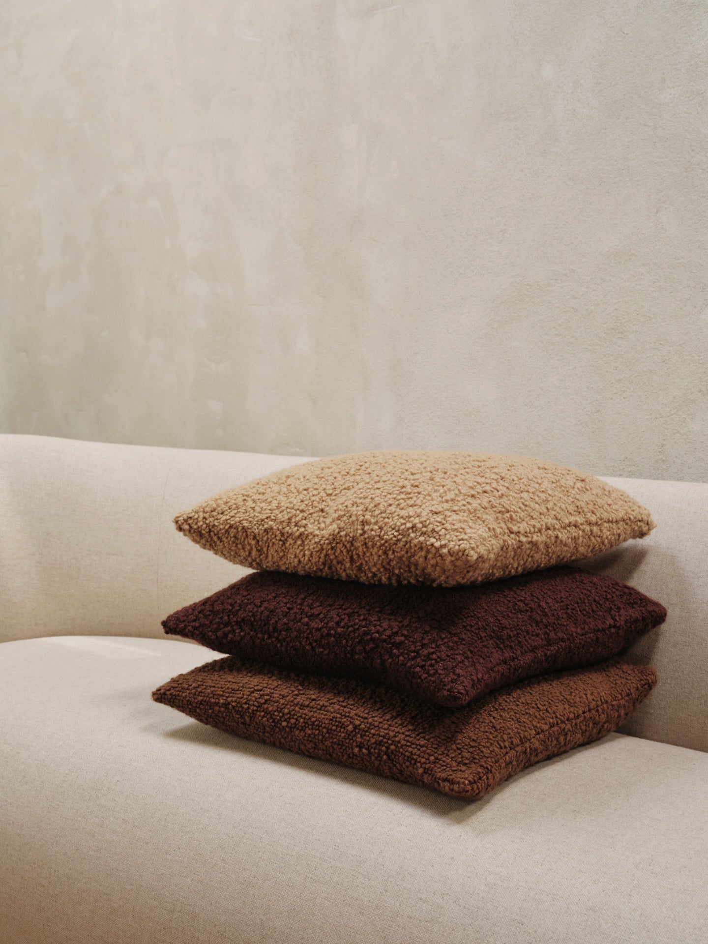 MOOR Cushion Brown Bouclé