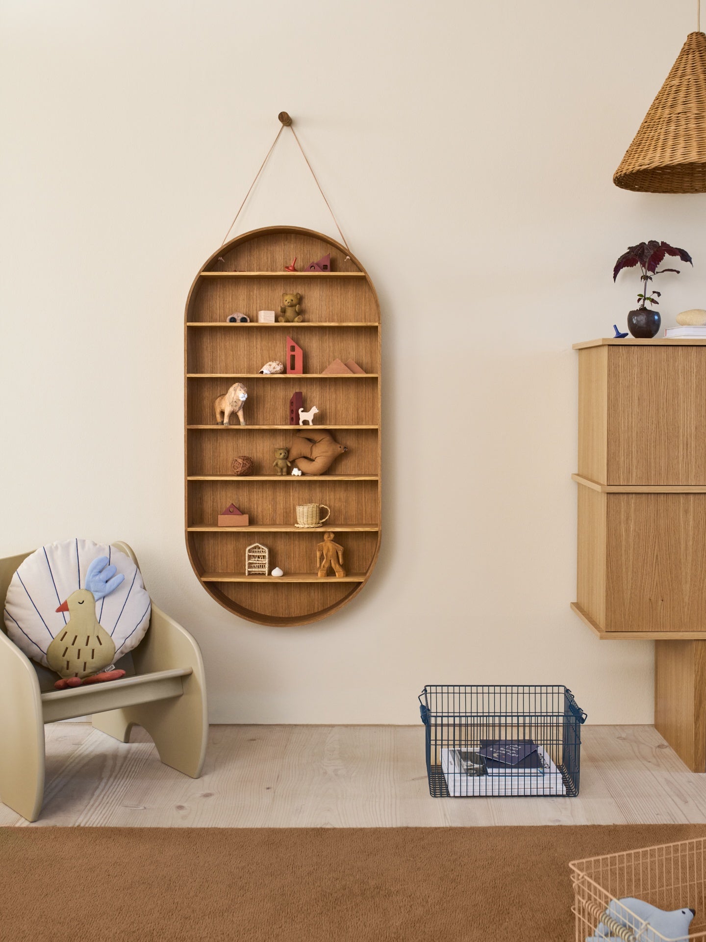 Hängeregal OVAL DORM Eiche geölt