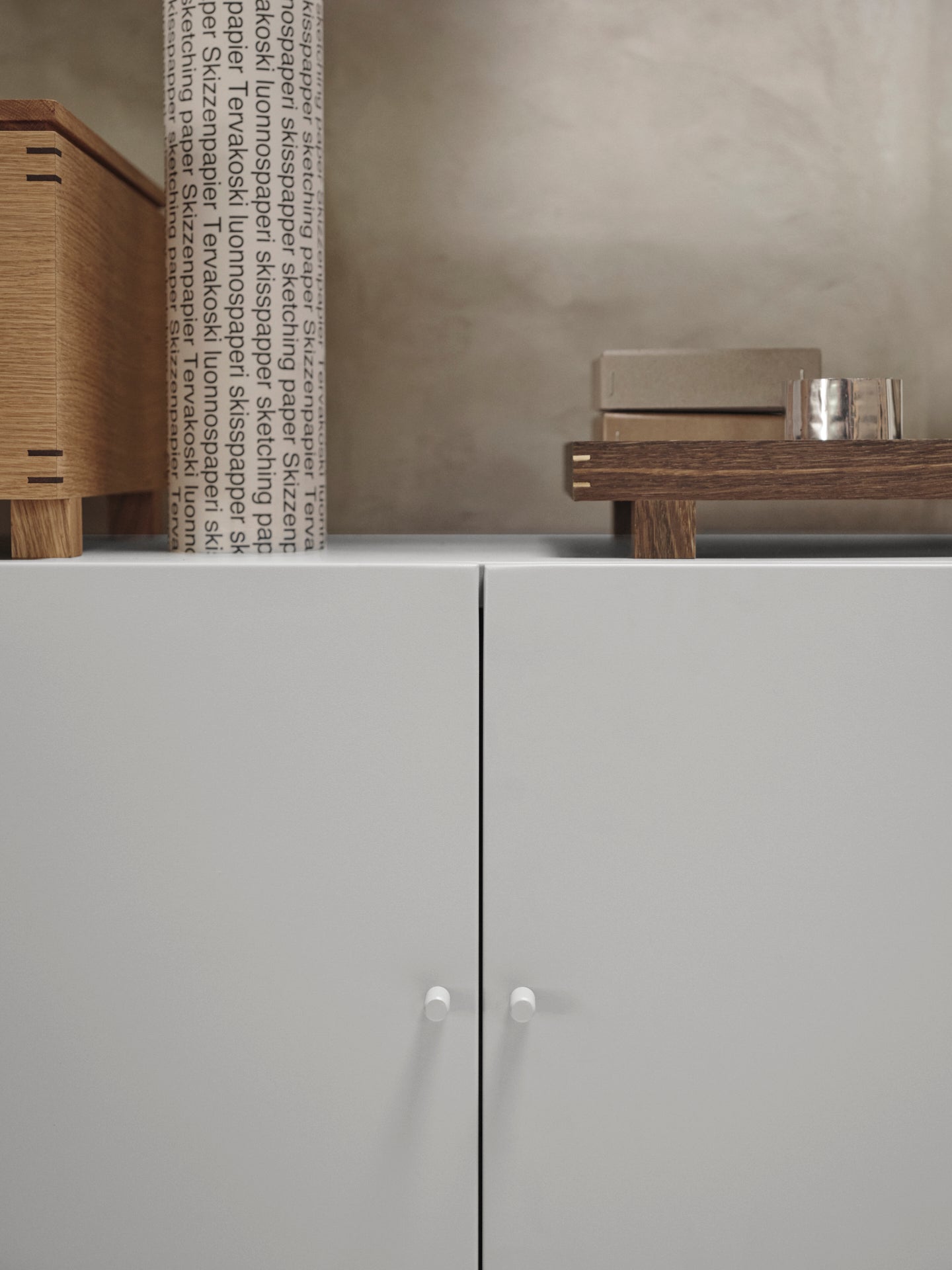 Modular cabinet Punctual light gray