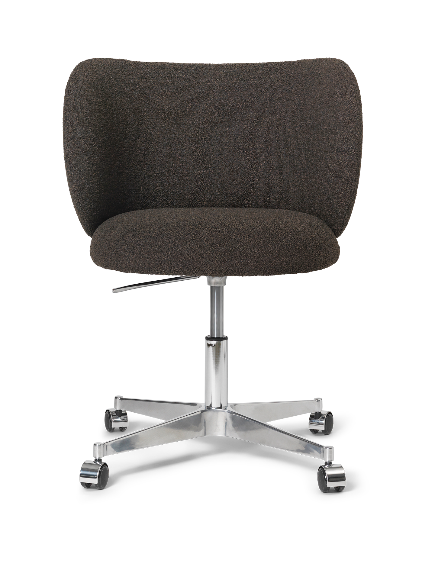 Bürostuhl mit Rico Soft Bouclri dunkelbraune Armlehnen