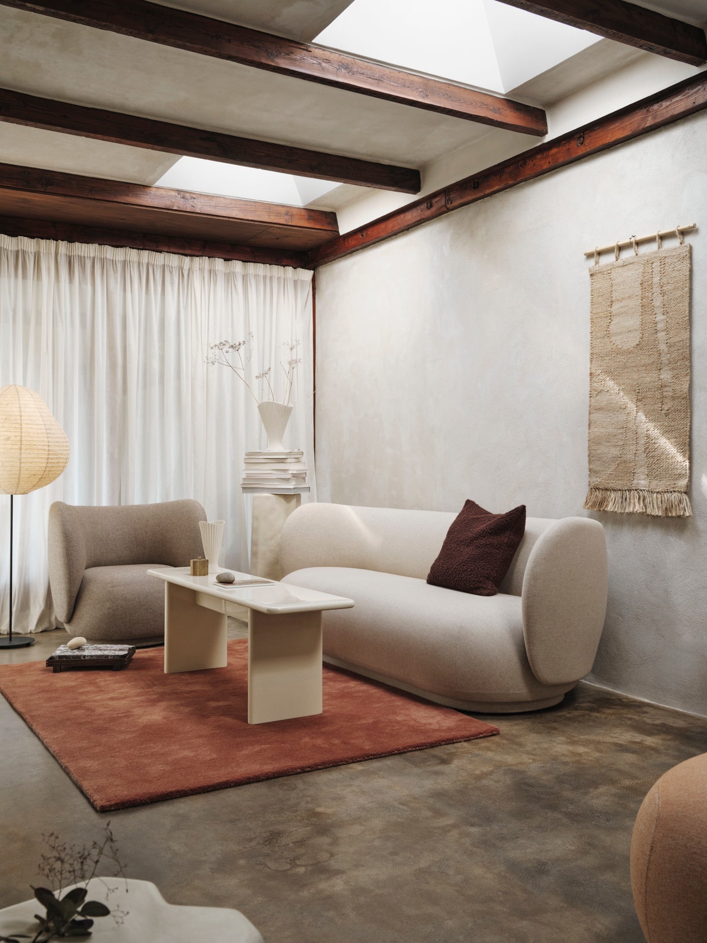 STILLE rug rust brown