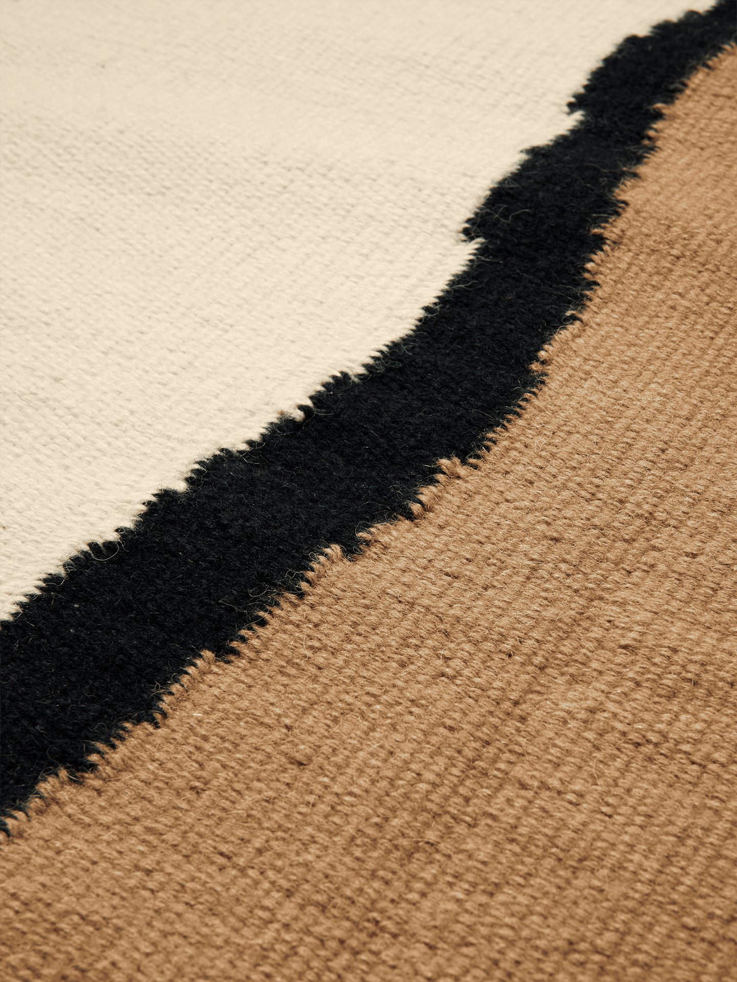 Läufer SOIL KELIM gebrochenes Weiß mit Sandfarbe