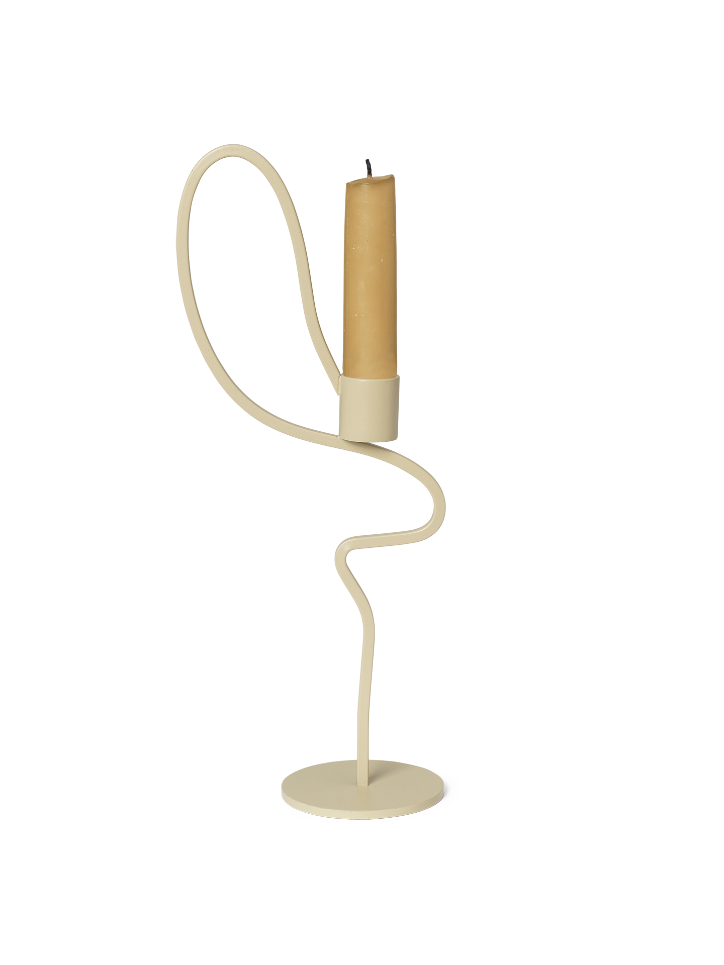 Valse beige candlestick