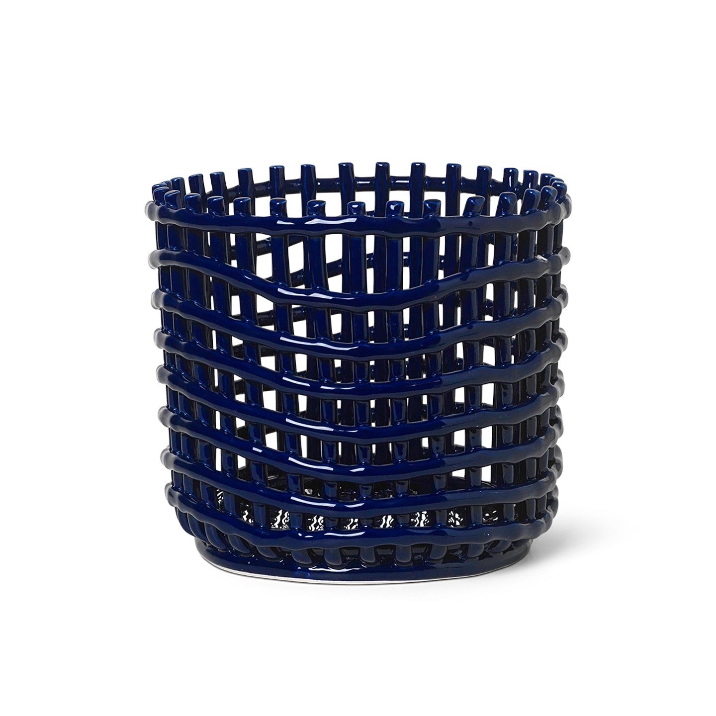 Ceramic basket Basket blue